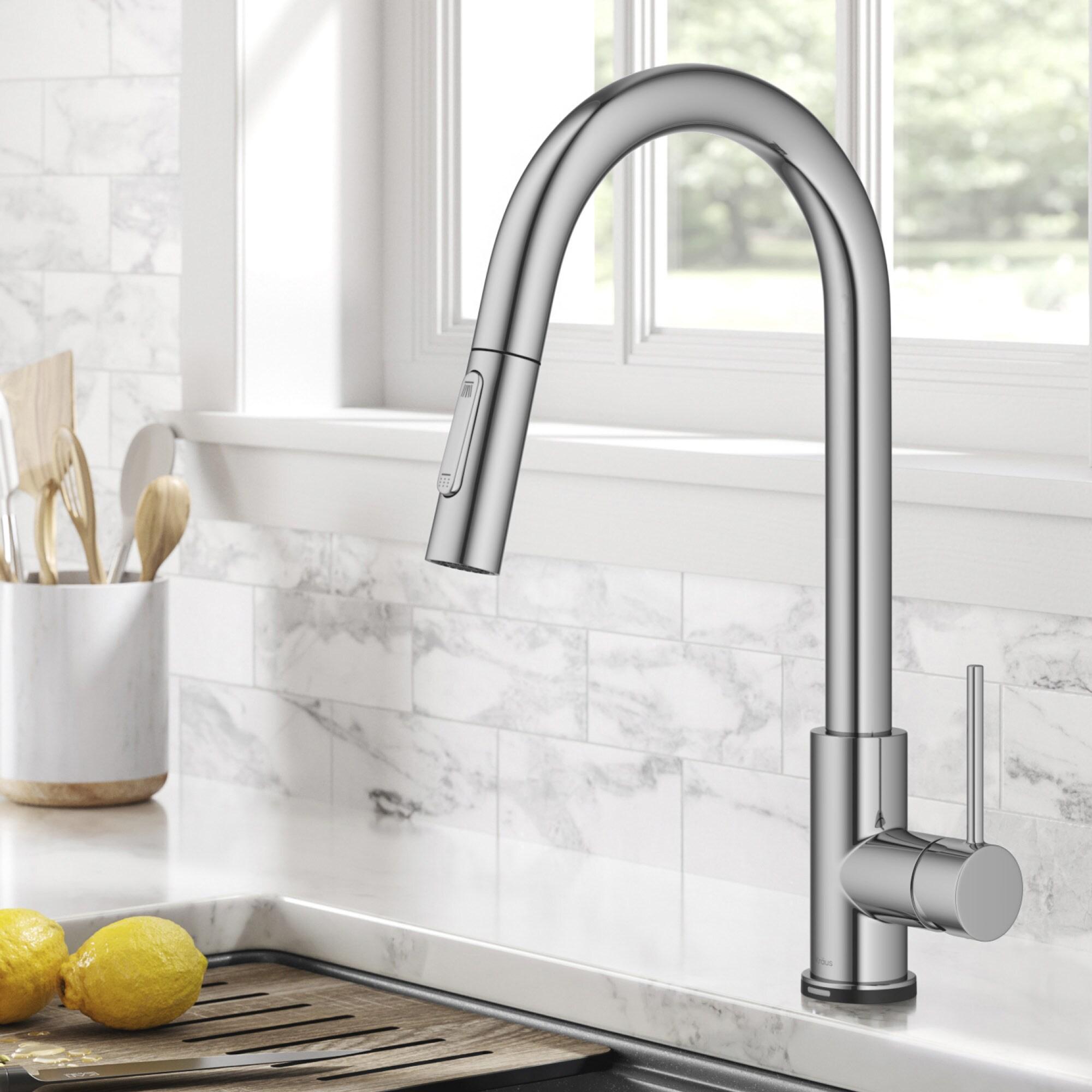 Kraus Oletto Single-Handle Touch Kitchen Sink Faucet