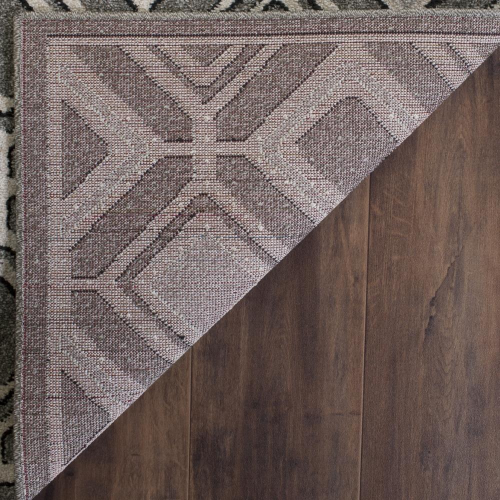 SAFAVIEH Amherst Marla Geometric Area Rug, Grey/Light Grey, 7' x 7' Square