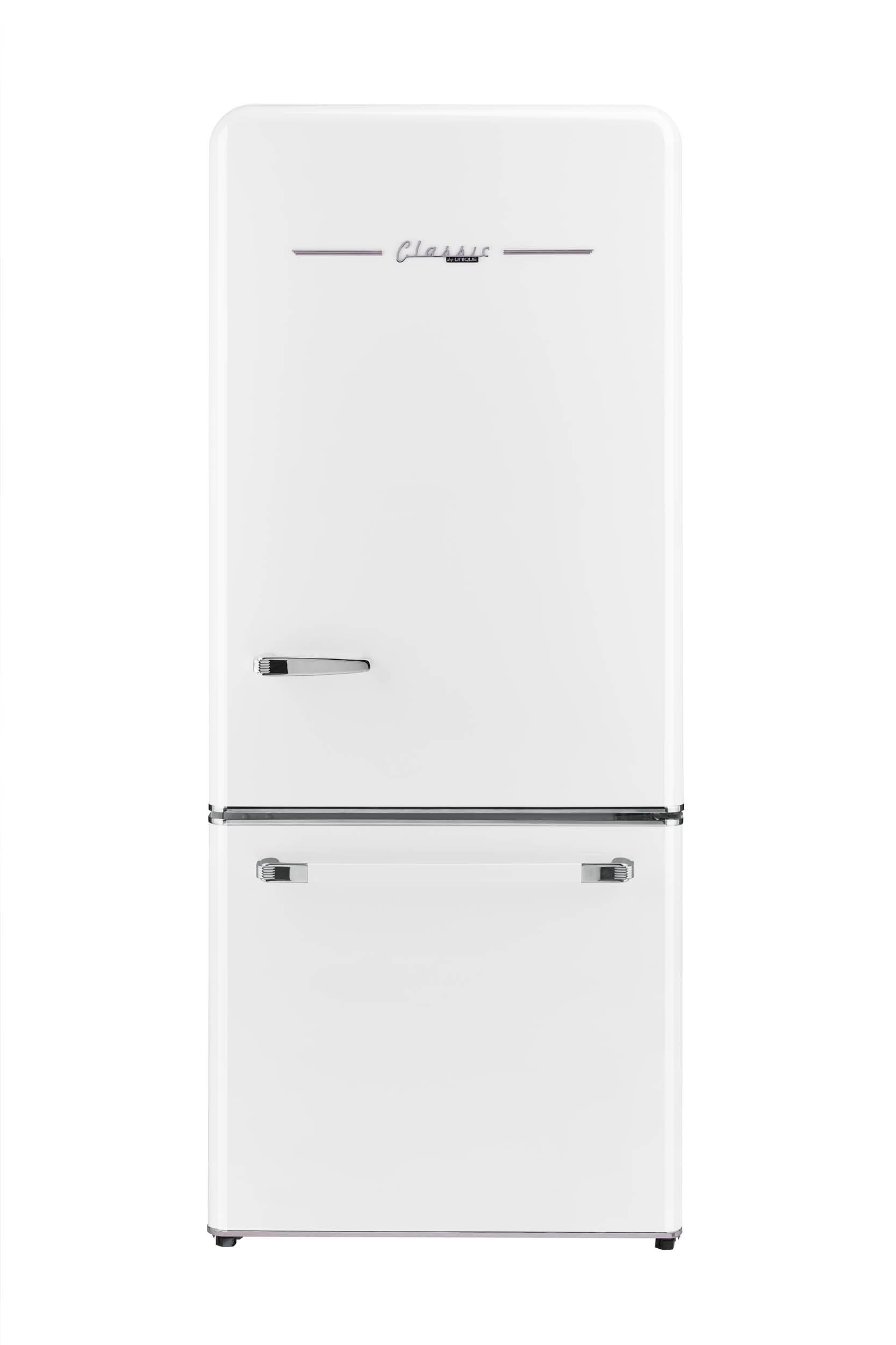 Unique Appliances Classic Retro 30" Frost-Free 17.7 cu. ft. Energy Star Certified Bottom Freezer Refrigerator UGP-510L W AC