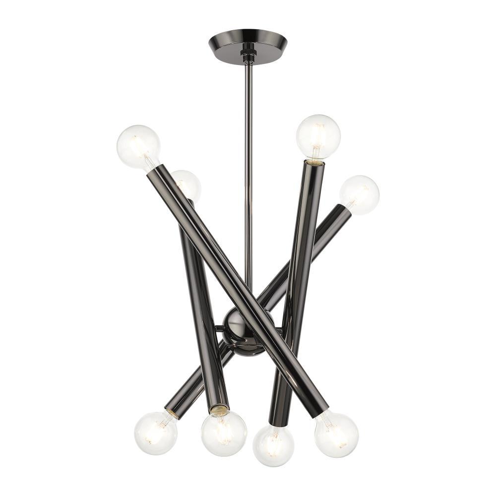 Livex Lighting Stafford 8 - Light Chandelier in  Black Chrome