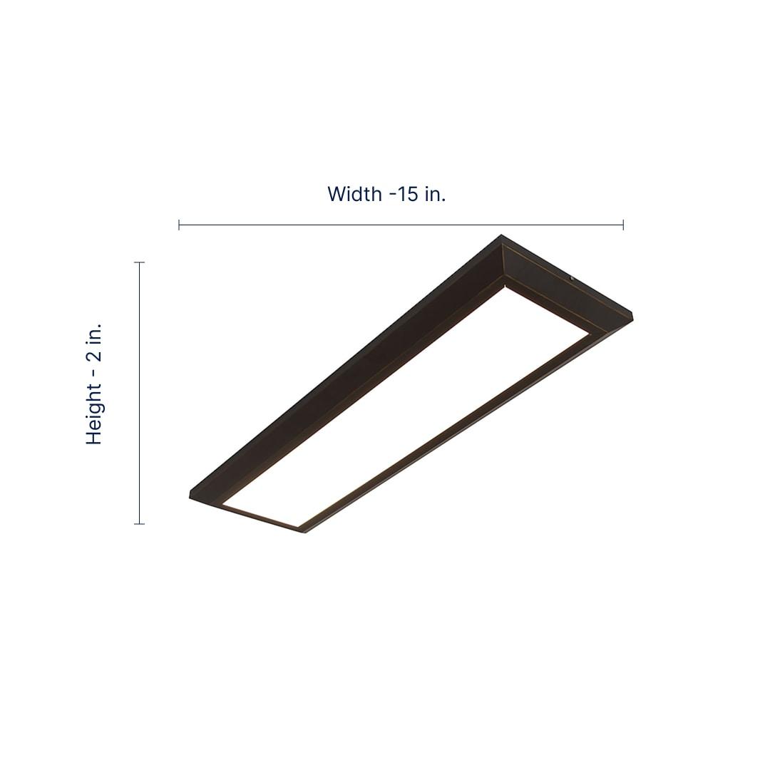 AFX Atlas 1-light Oil-Rubbed Bronze LED Rectangular Flush Mount, White Acrylic Shade
