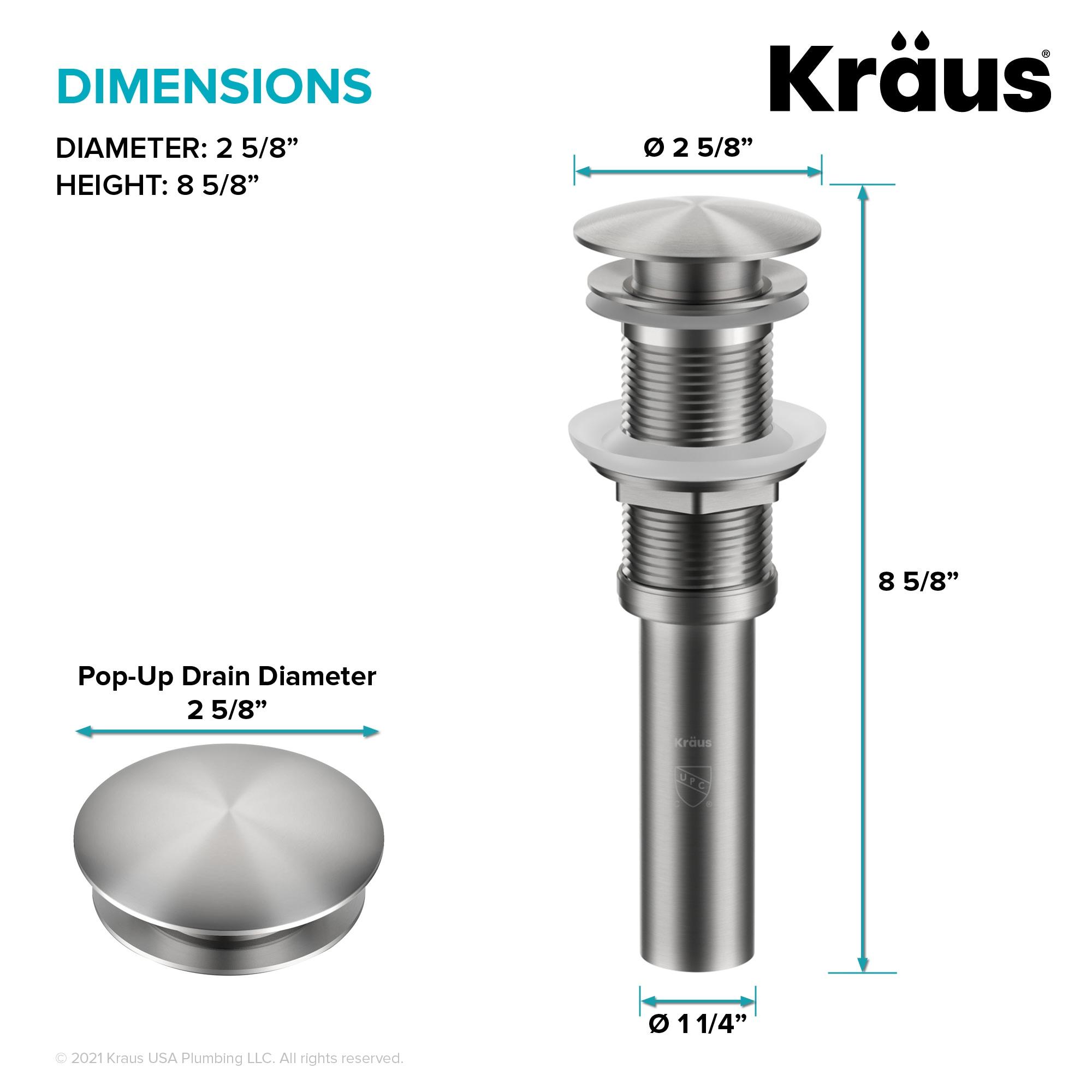 KRAUS Pop-Up Bathroom Sink Drain