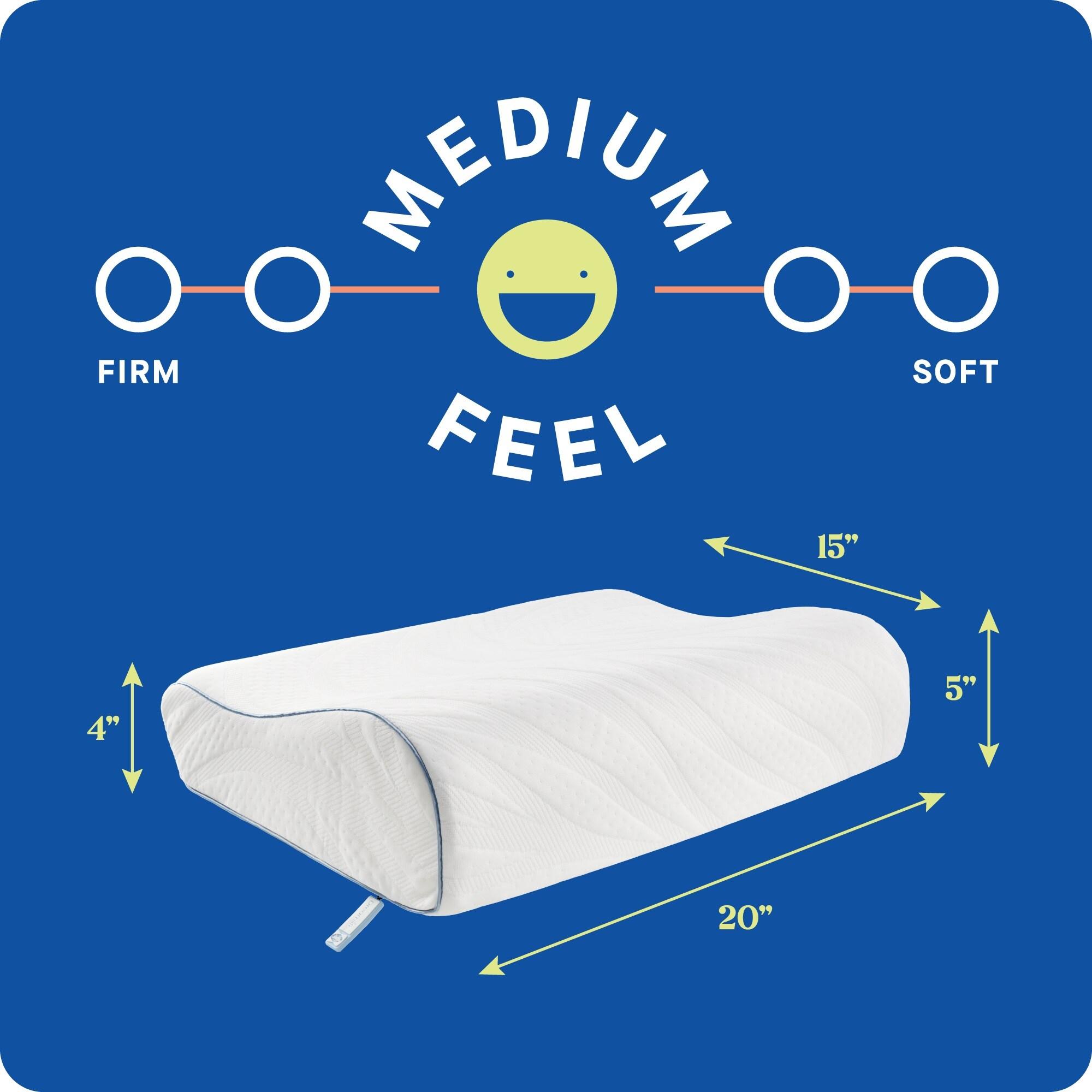 Sealy Dreamlife Contour Memory Foam Medium Pillow, Standard