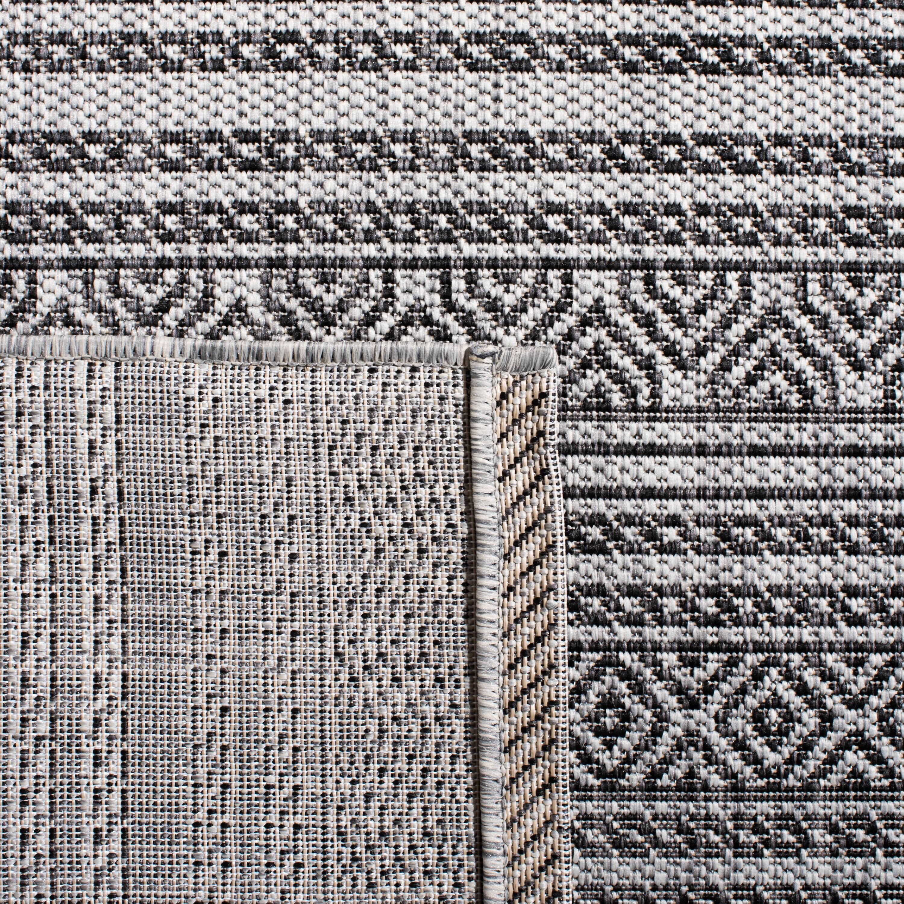 Courtyard CY8866 Power Loomed Indoor/Outdoor Area Rug - Black/Grey - 5'3"x7'7" - Safavieh.