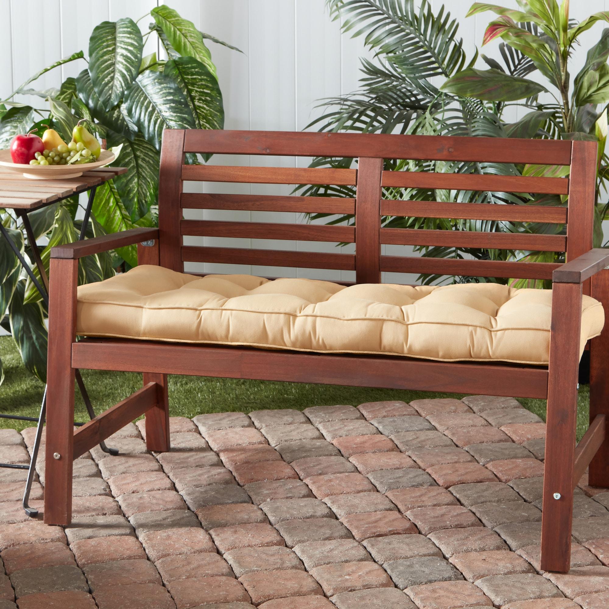 Sunbrella Canva Wheat 51 x 18 in. Outdoor Bench Cushion by Greendale Home Fashions