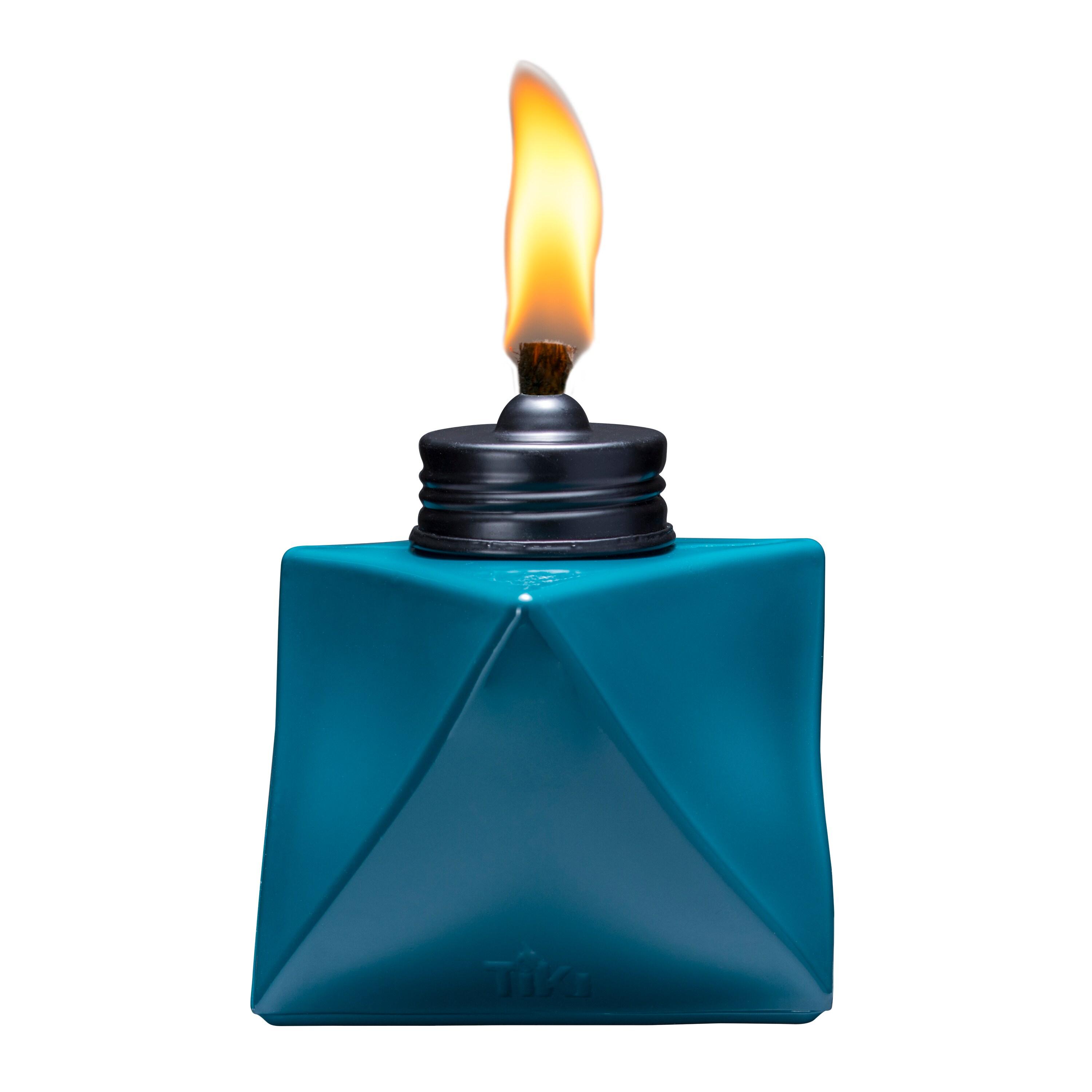TIKI Brand TIKI® Brand 4.25 Inch Table Torch Glass Prism Blue, Teal and Red (Set of 3)