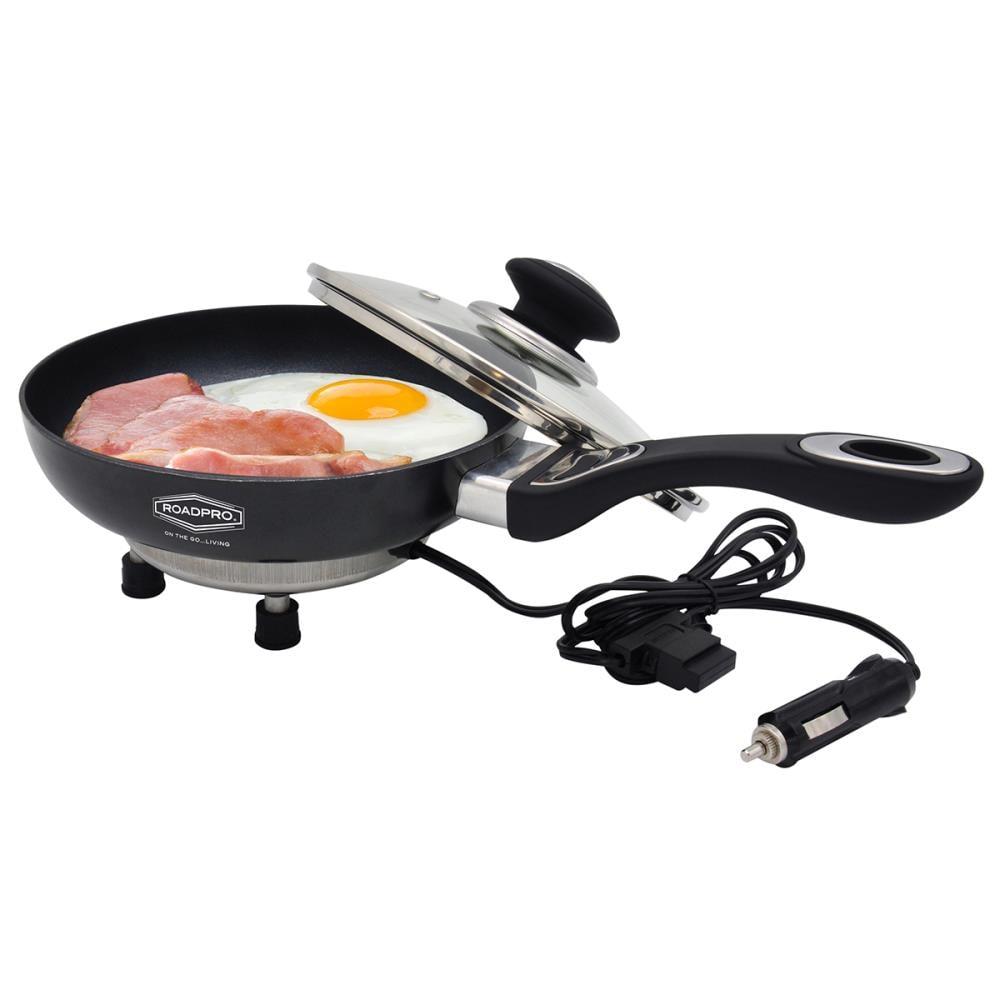 RoadPro 12 Volt Portable Electric Cooking Frying Pan w/ Non-Stick Surfaces