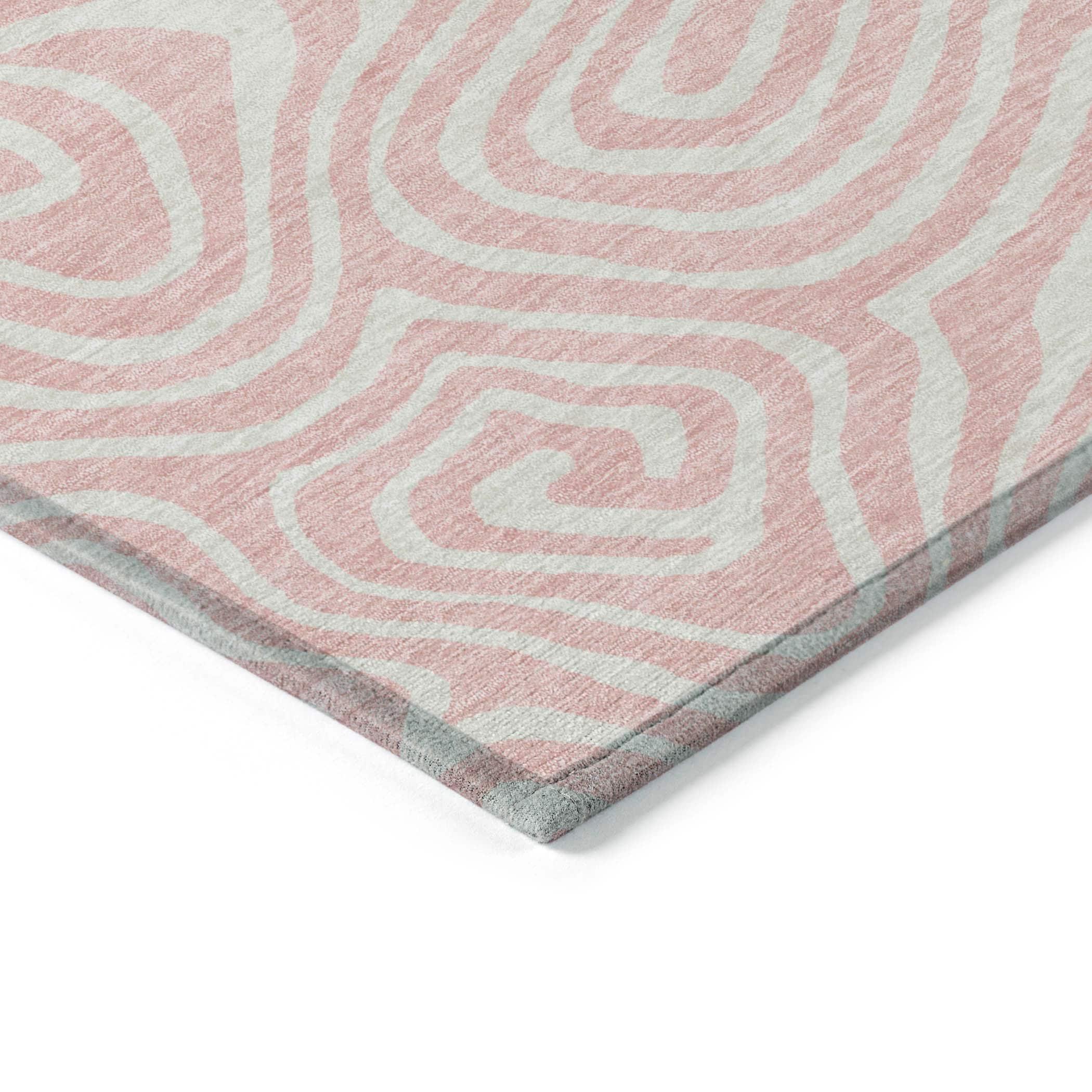 Machine Washable Indoor/Outdoor Chayden ACN1020 Pink 8' x 10' Rug