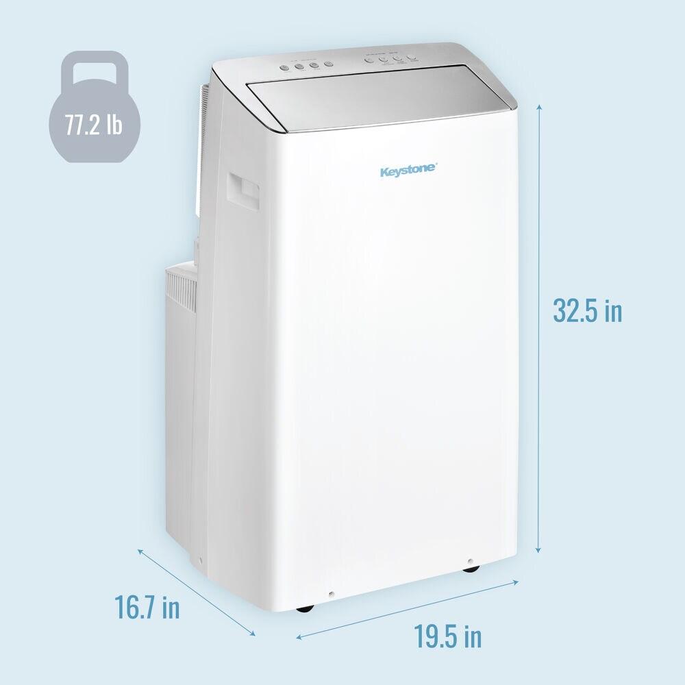 Keystone 12,000 BTU DOE Portable Inverter Air Conditioner with Heater and Remote Control