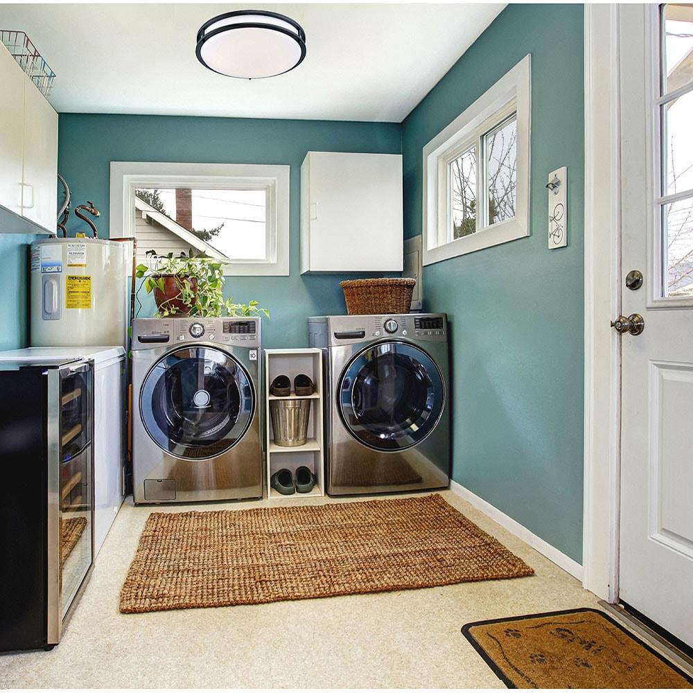 Contemporary 10'' Oil Rubbed Bronze LED Flush Mount Ceiling Light