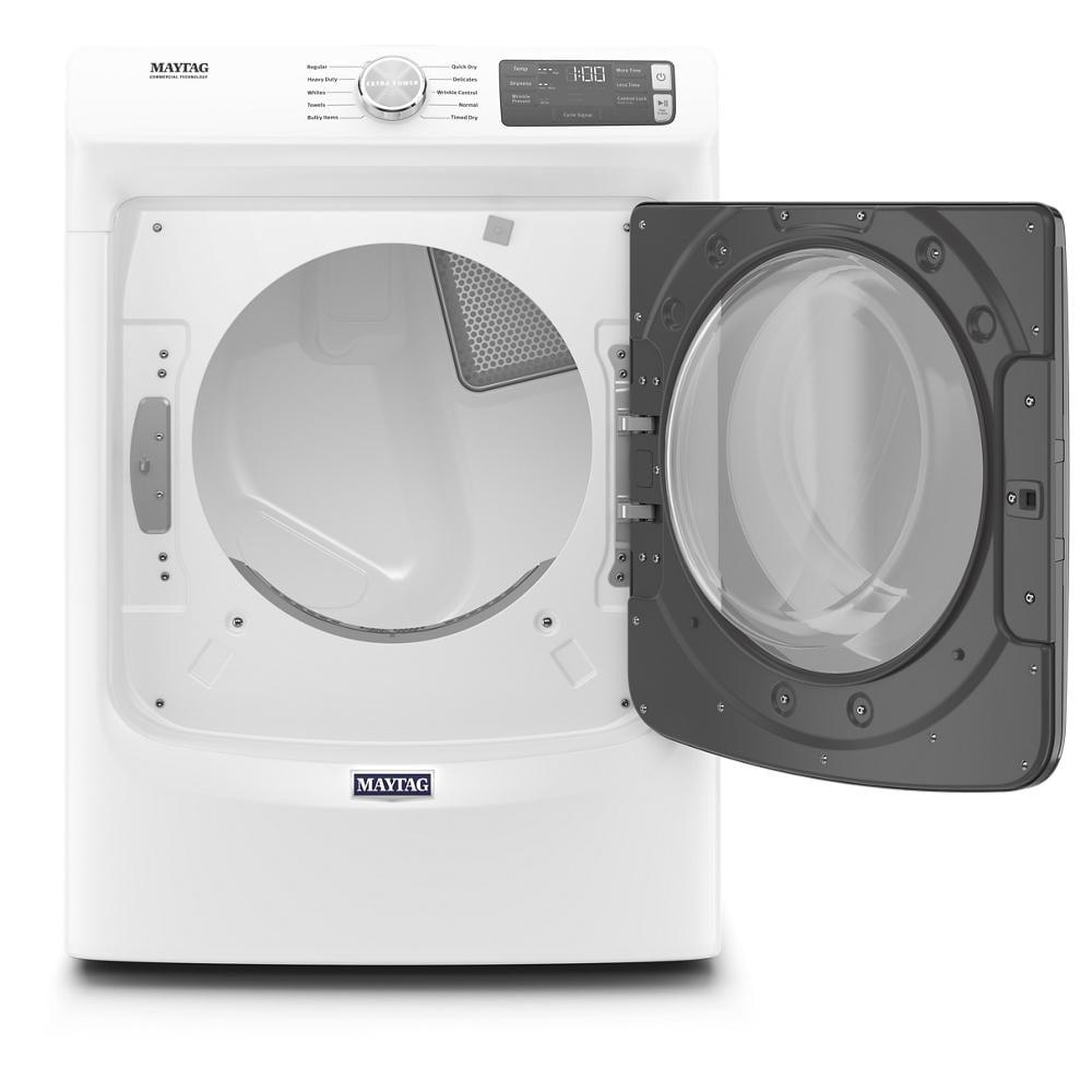 Maytag MED5630HW 7.3 Cu. Ft. White Front Load Electric Dryer with Extra Power and Quick Dry Cycle