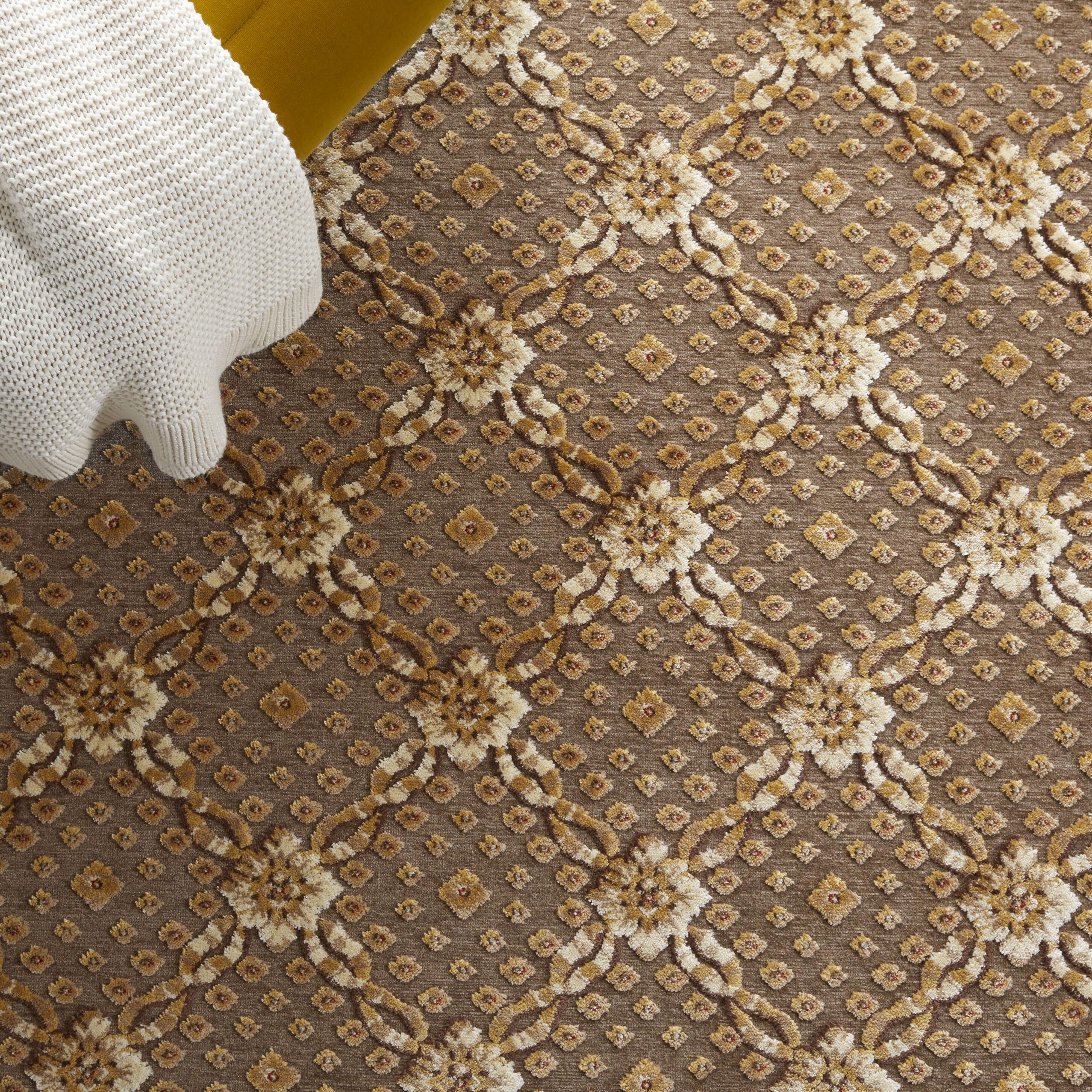 SAFAVIEH Paradise Jonette Geometric Floral Area Rug, Dark Brown, 8' x 11'2"