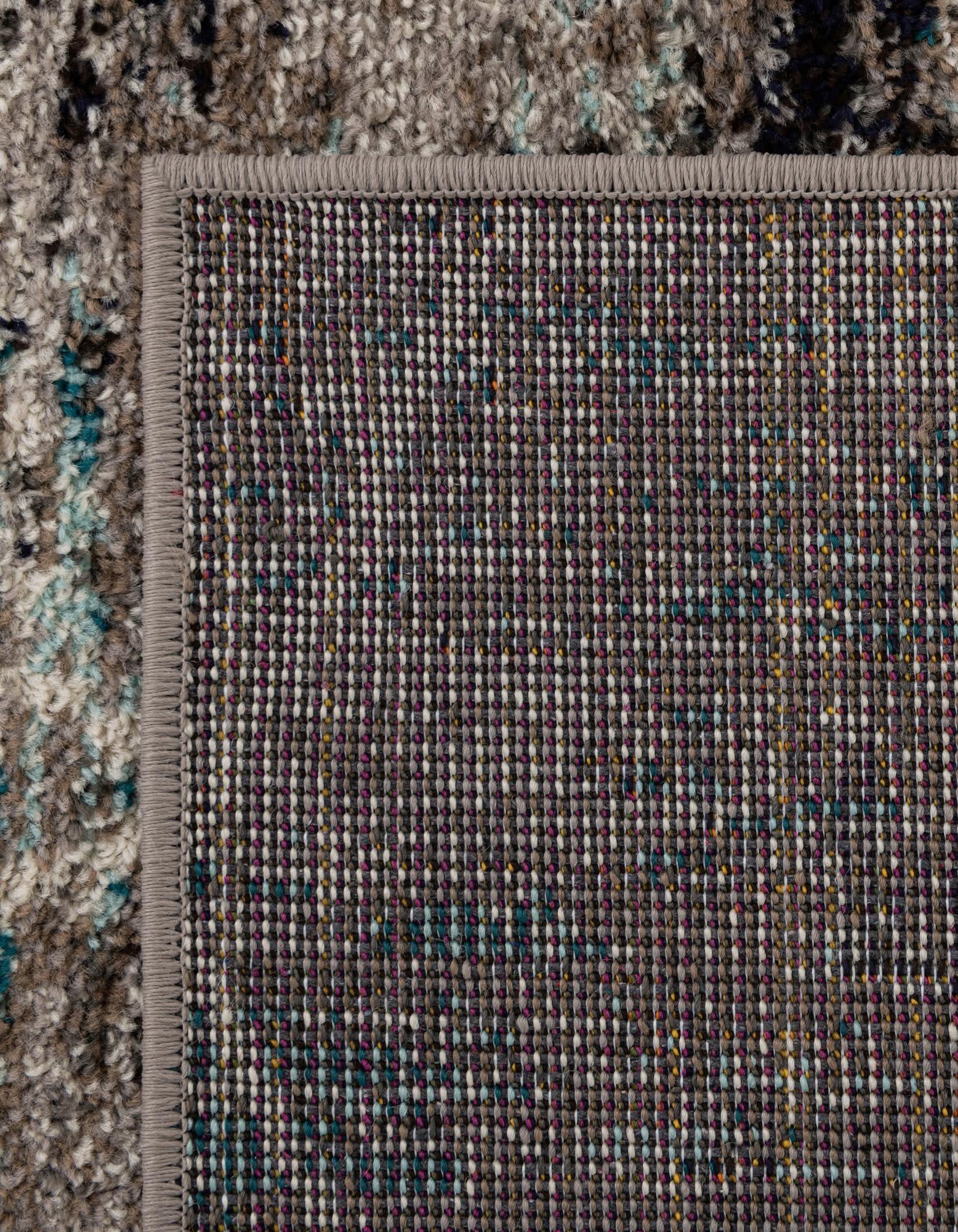 Unique Loom 2' 0 x 6' 0 Trellis Frieze Geometric Blue Multi Area Rug