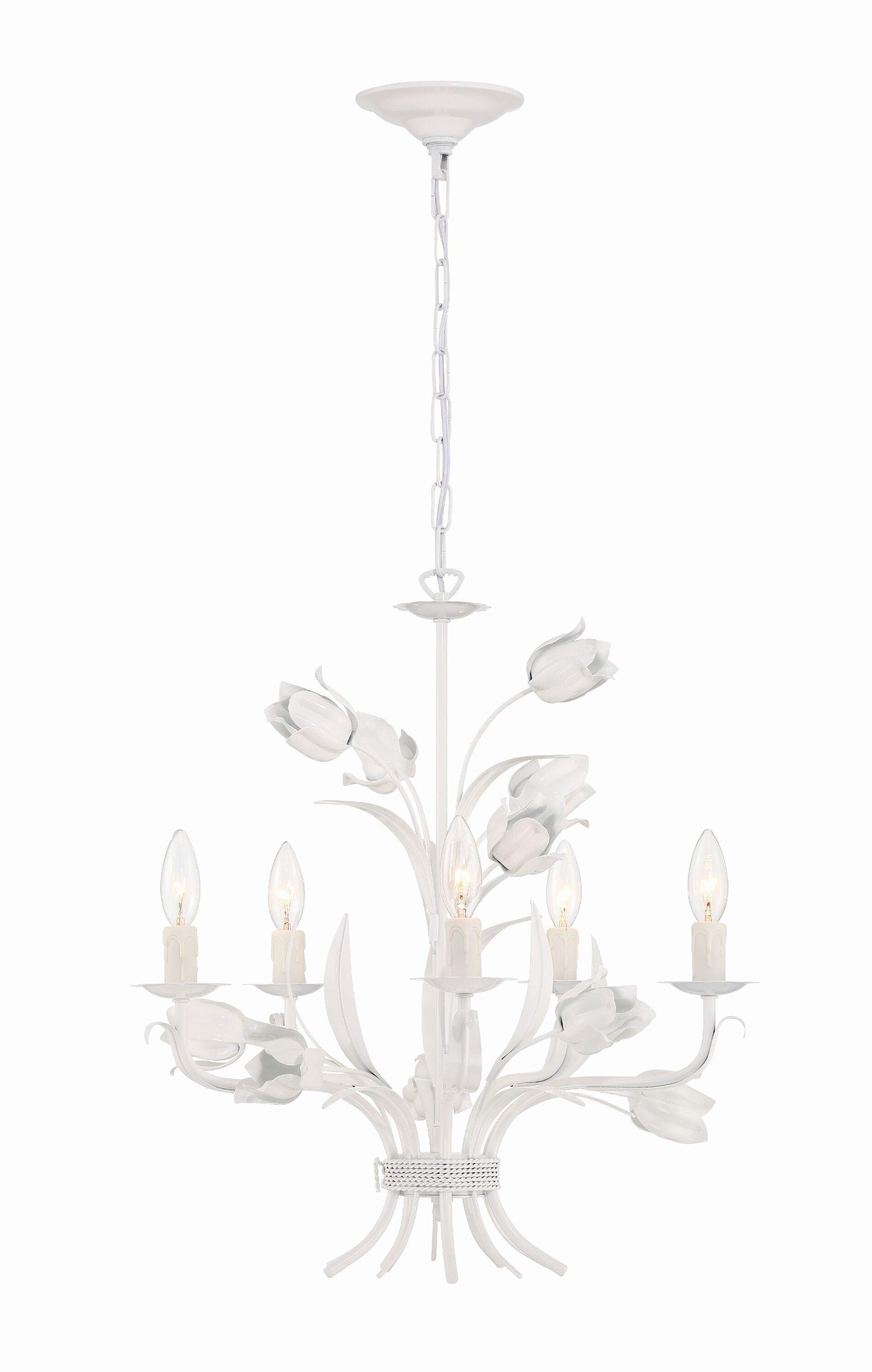 Crystorama Lighting Southport 5 - Light Chandelier in Wet White