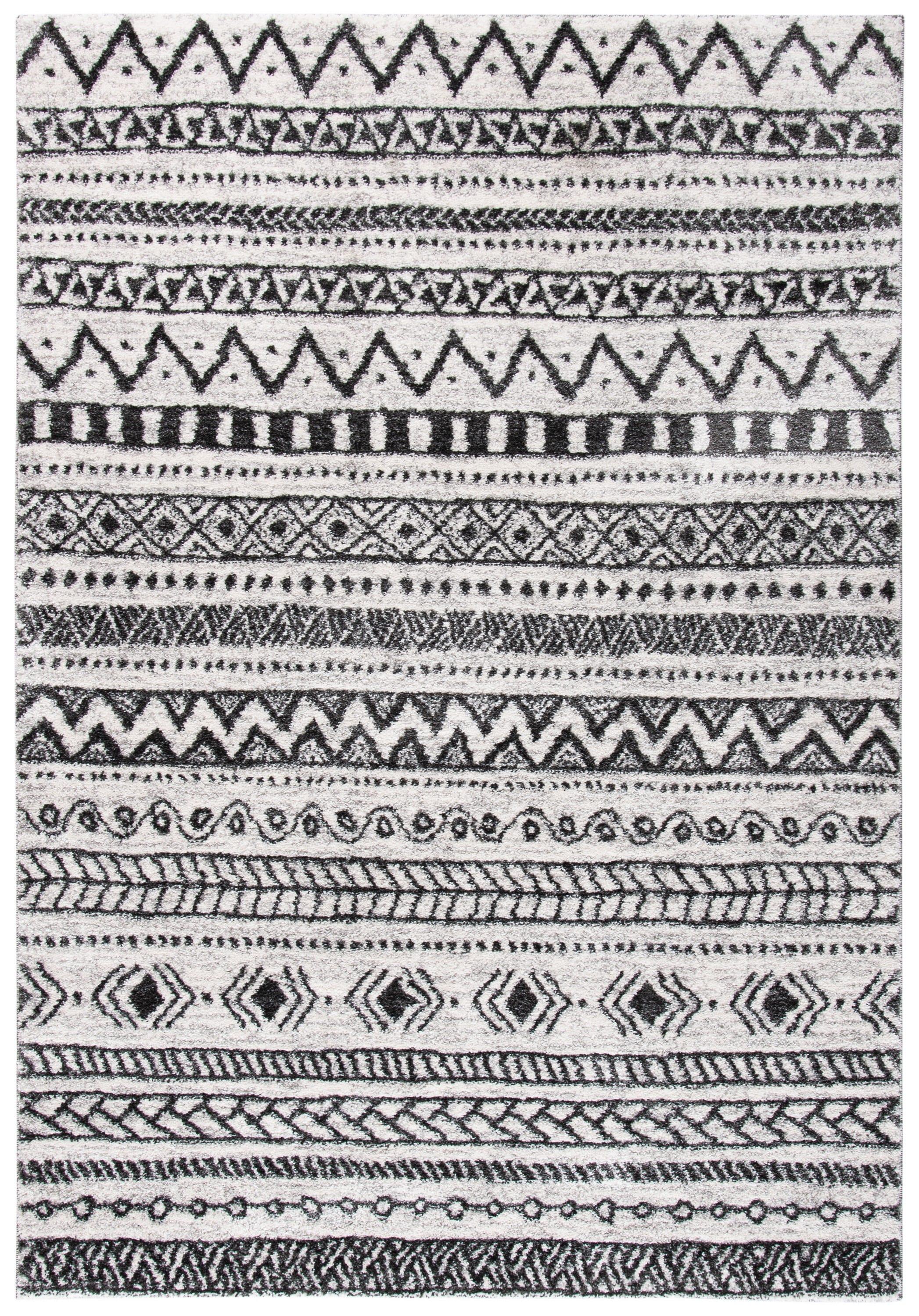 Tunisia TUN735 Power Loomed Area Rug - Ivory/Black - 8'x10' - Safavieh.