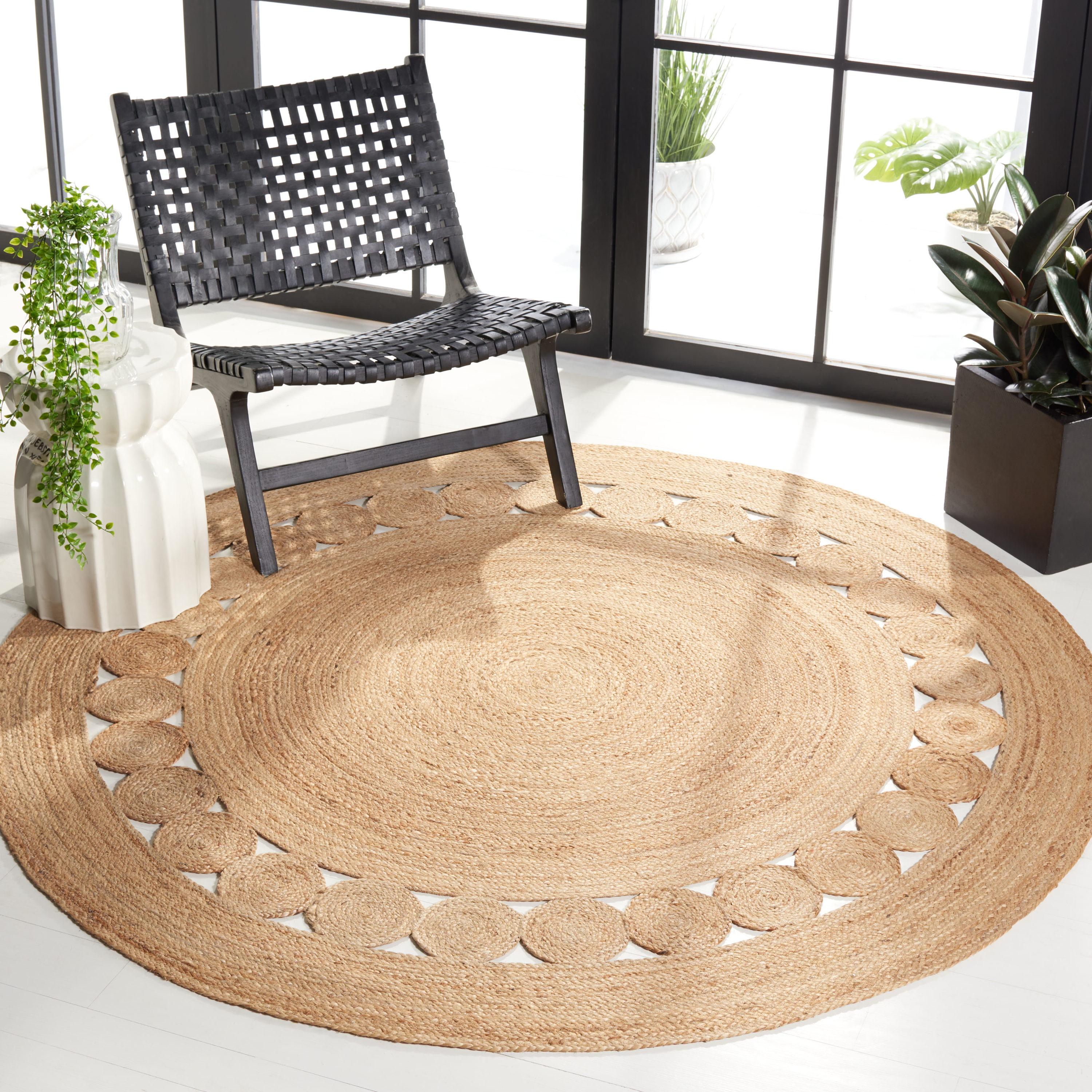 Natural Fiber NFB306 Hand Woven Area Rug - Natural - 7' round - Safavieh.