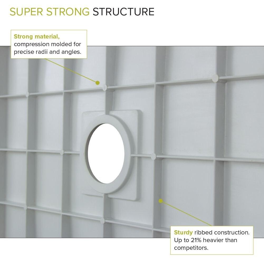 Transolid 36'' W 36'' D Square Single Shower Base FLU3636C-39