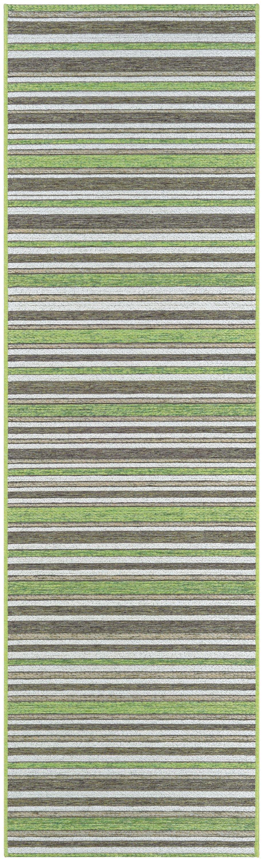 Couristan Cape Brockton Indoor / Outdoor Area Rug, Hunter Green-Brown, 2'3" x 7'10" Runner