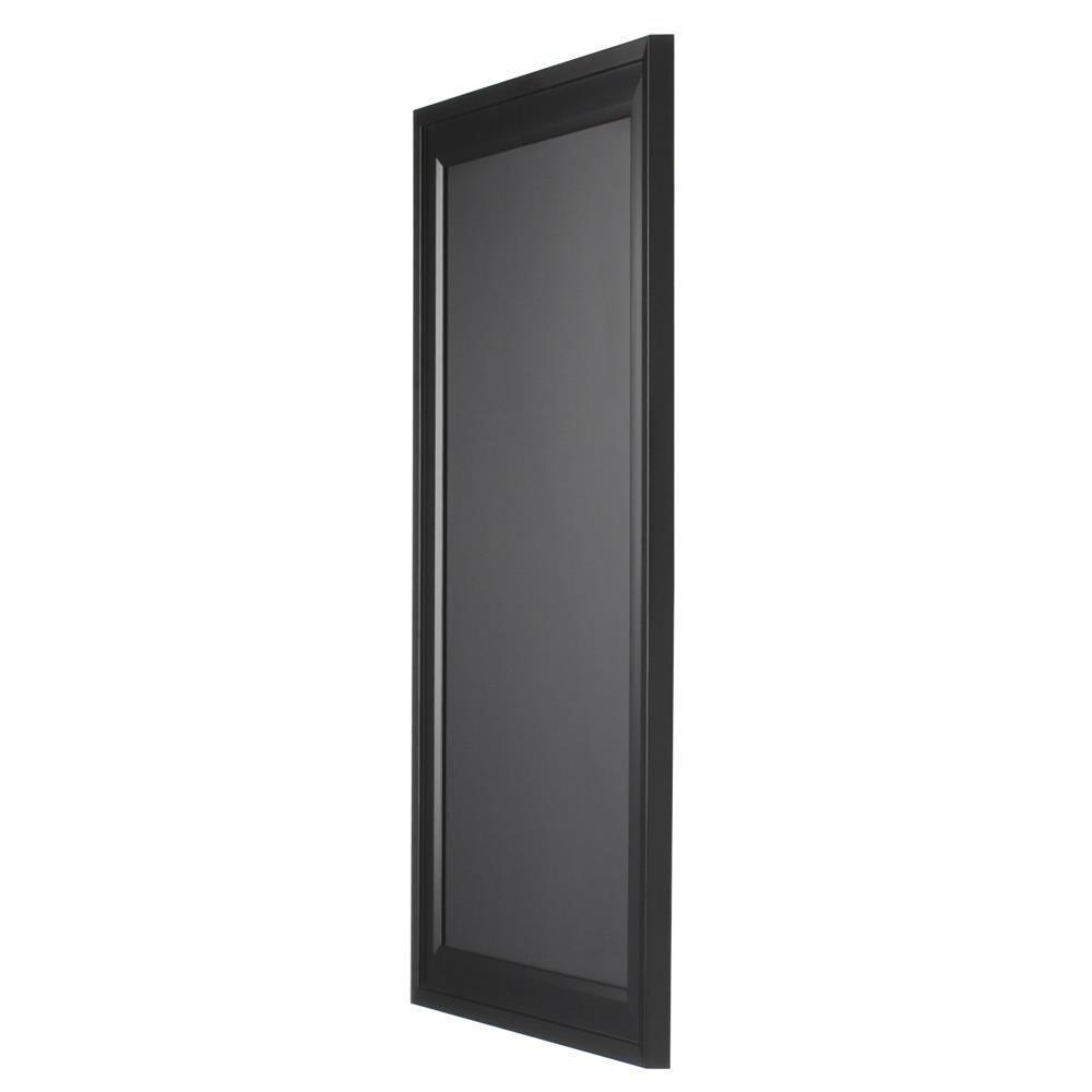 18.5" x 27.5" Bosc Framed Magnetic Chalkboard Black - DesignOvation: Wall Organizer, Includes Magnets & Chalk