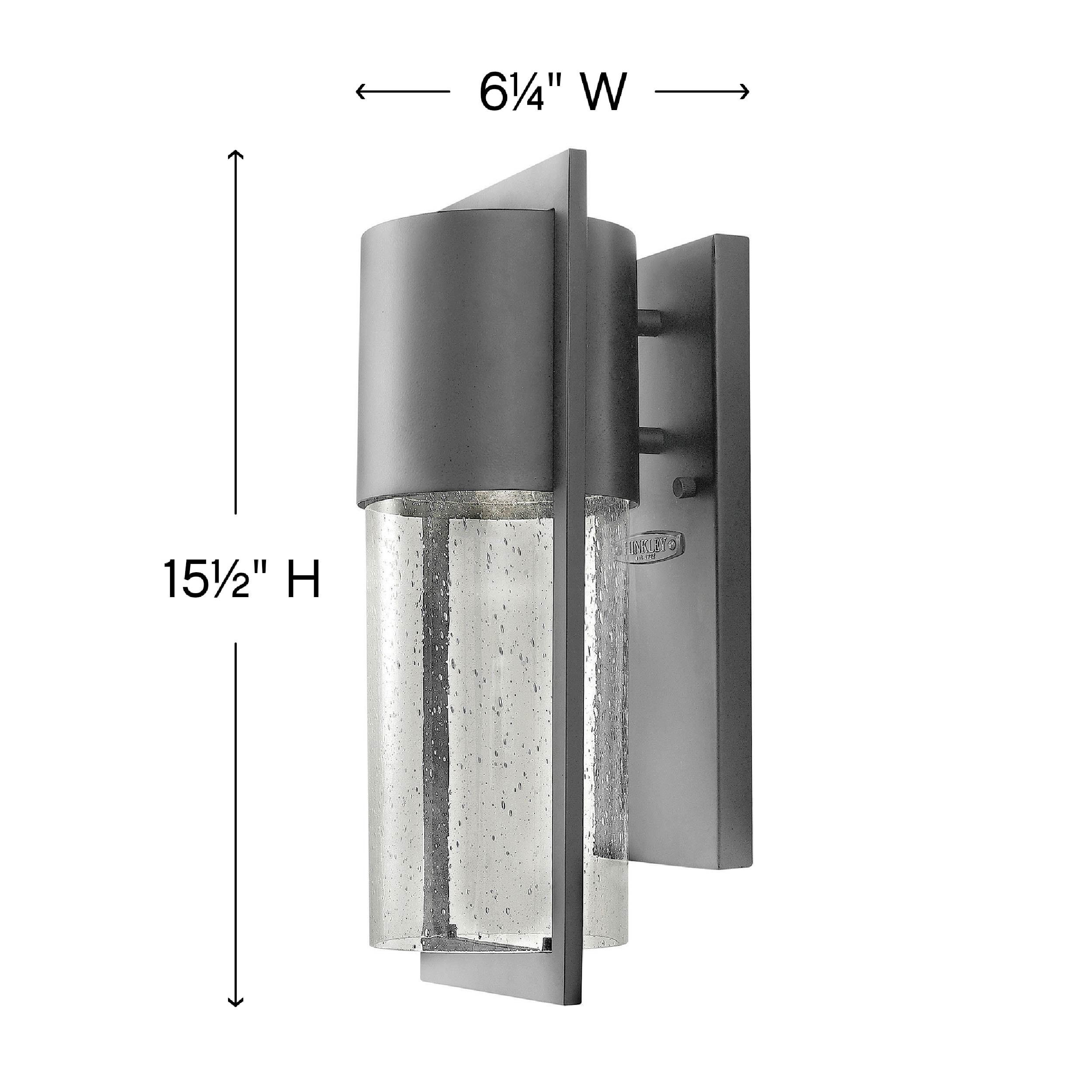 Hinkley Lighting Shelter 1 - Light Wall Light in  Hematite