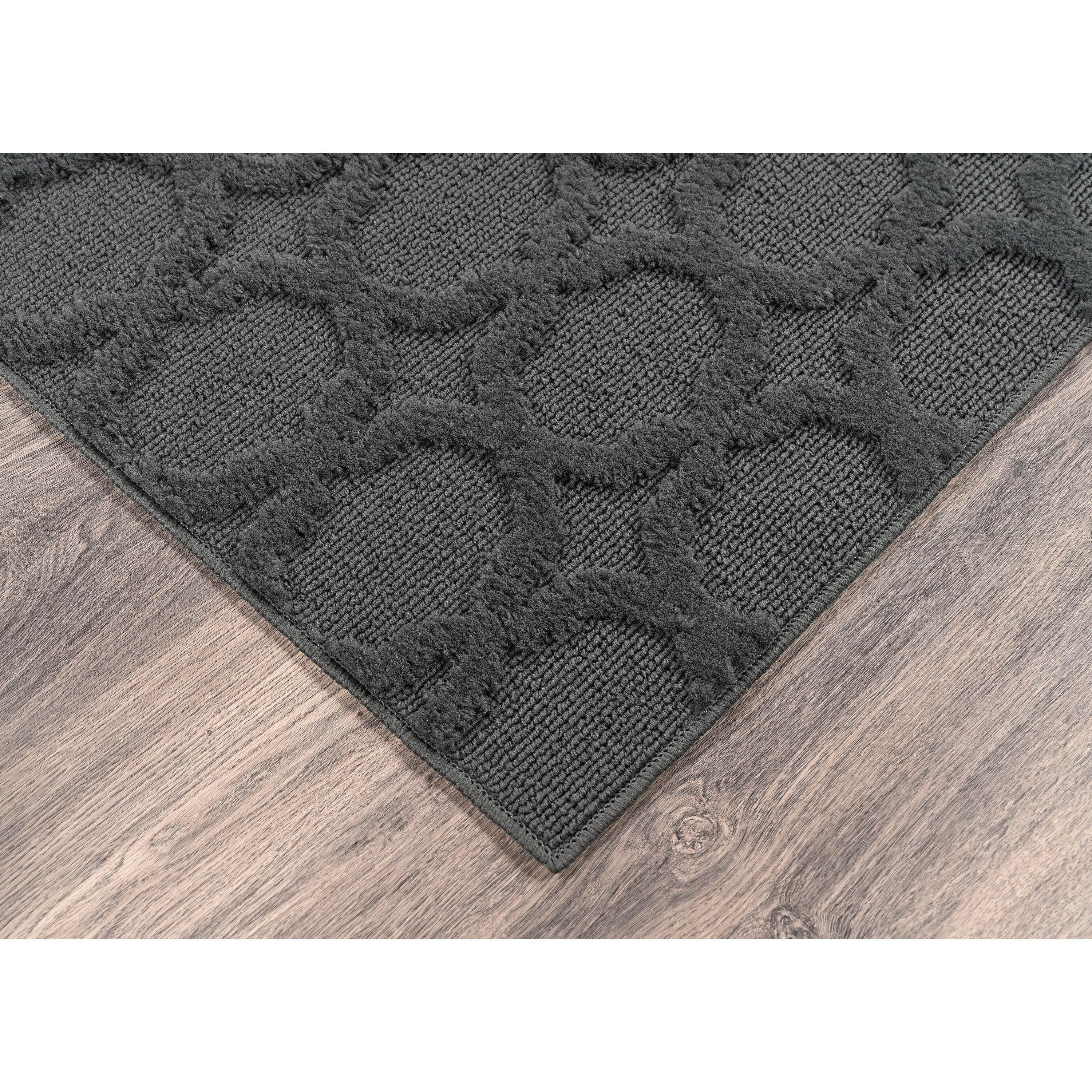 Garland Rug Garden Trellis Polypropylene Cinder Gray Indoor/Outdoor Area Rug, 4' x 6'