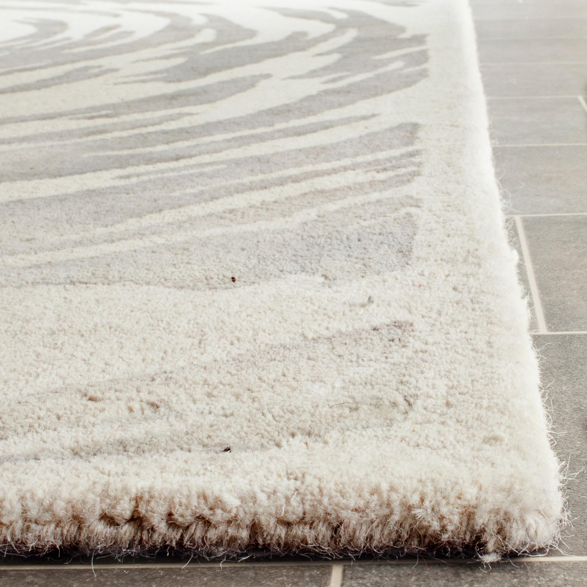 Bella BEL128 Hand Tufted Accent Rug - Ivory/Grey - 3'x5' - Safavieh.