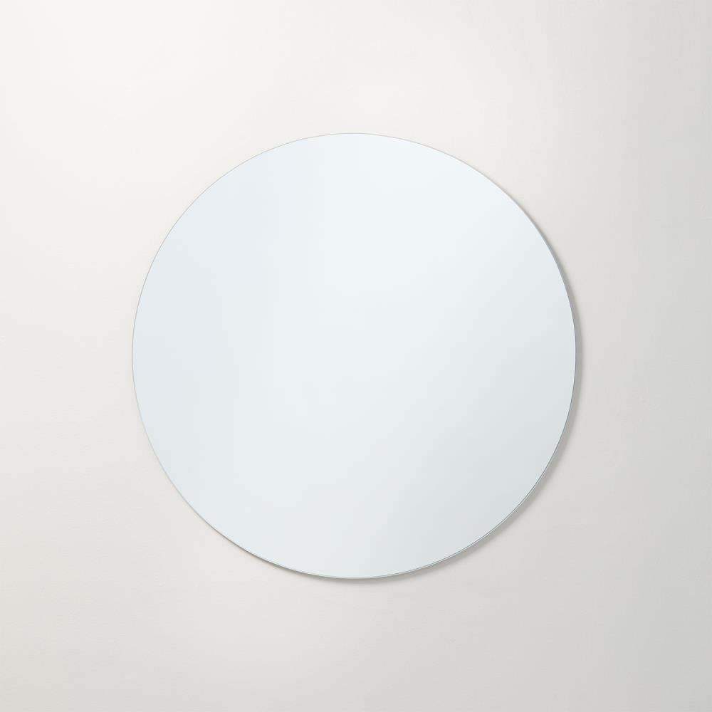 Better Bevel 30" x 30" Frameless Round Mirror | Polished Edge