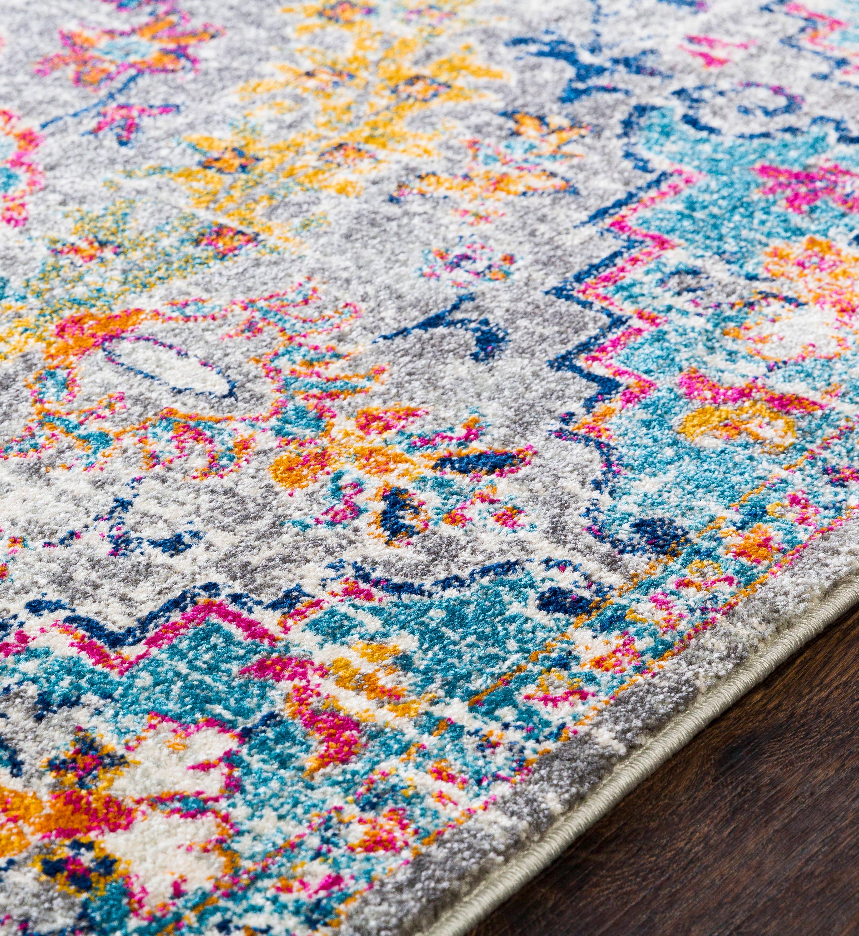 2'7"x7'3" Abby Traditional Rugs Gray - Artistic Weavers: Stain & Fade-Resistant Runner, Medium Pile, Polypropylene