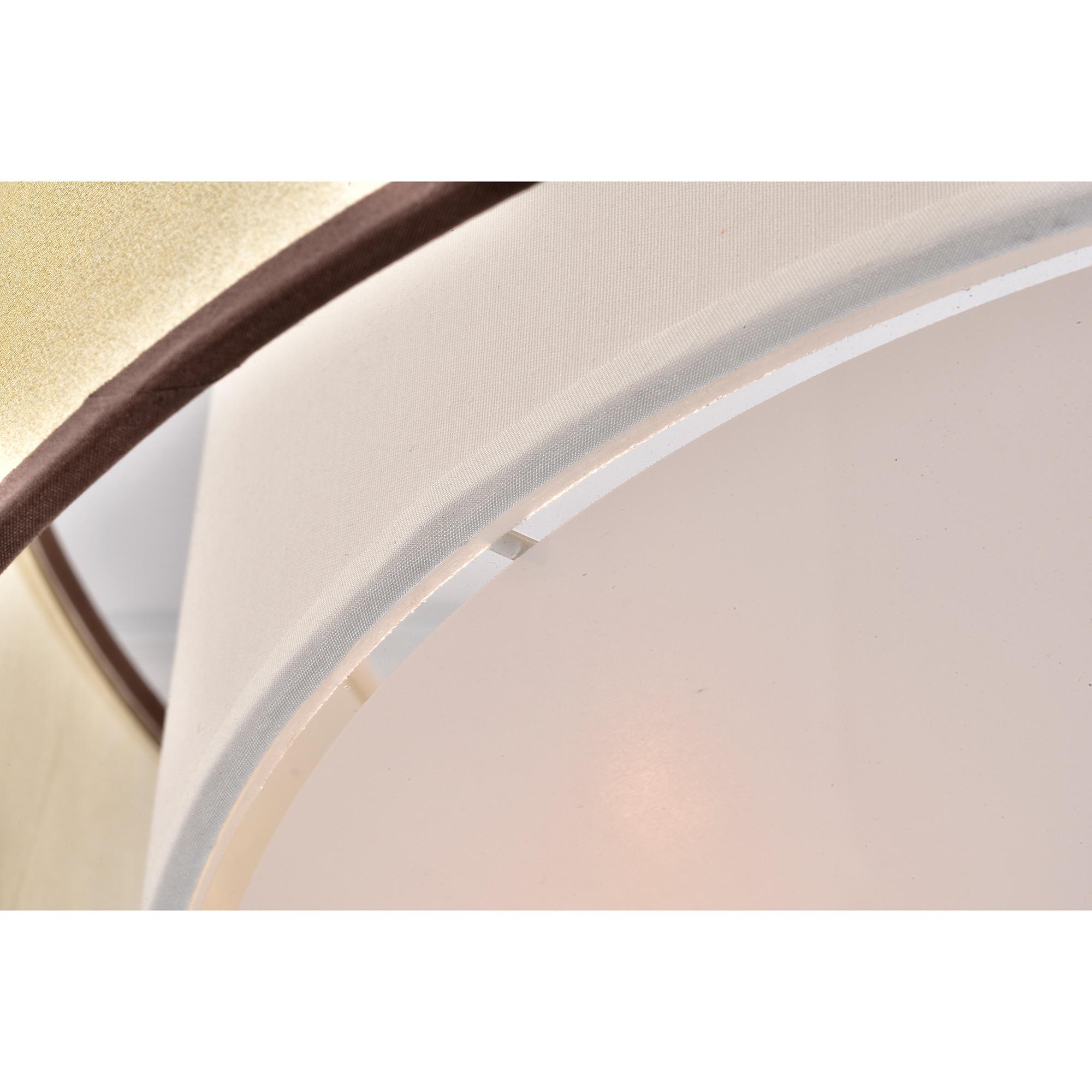 Warehouse of Tiffany Copper Grove Shoshone Antique Bronze/ f-white Fabric Drum Chandelier