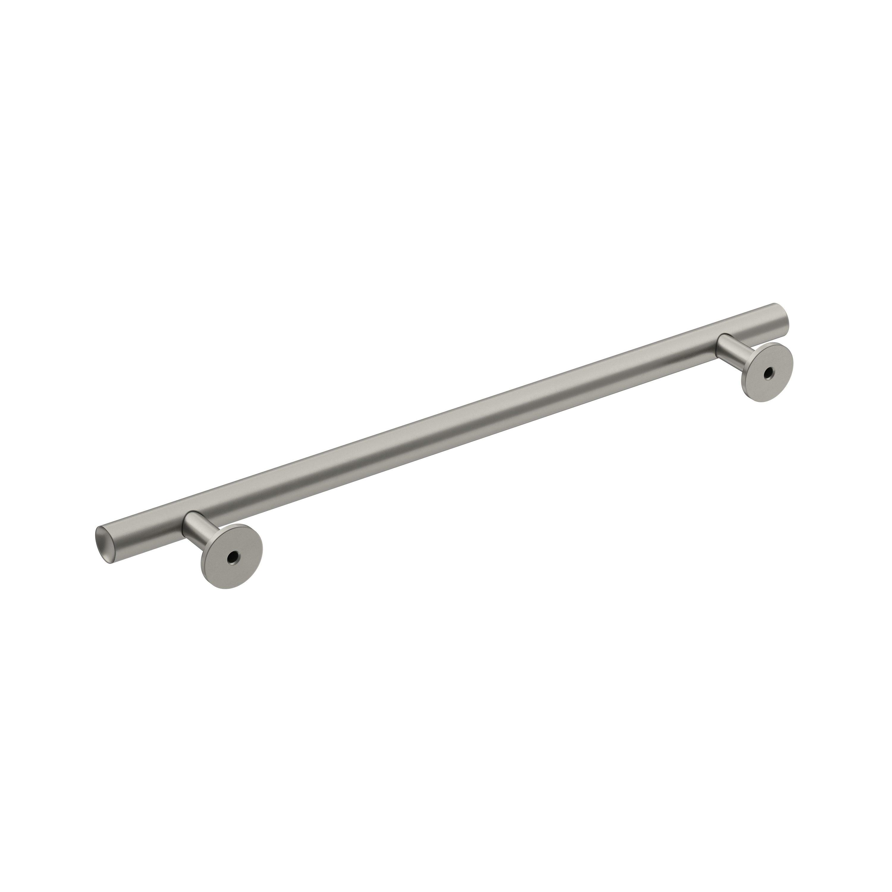 Amerock Radius 7-9/16 inch (192mm) Center-to-Center Satin Nickel Cabinet Pull