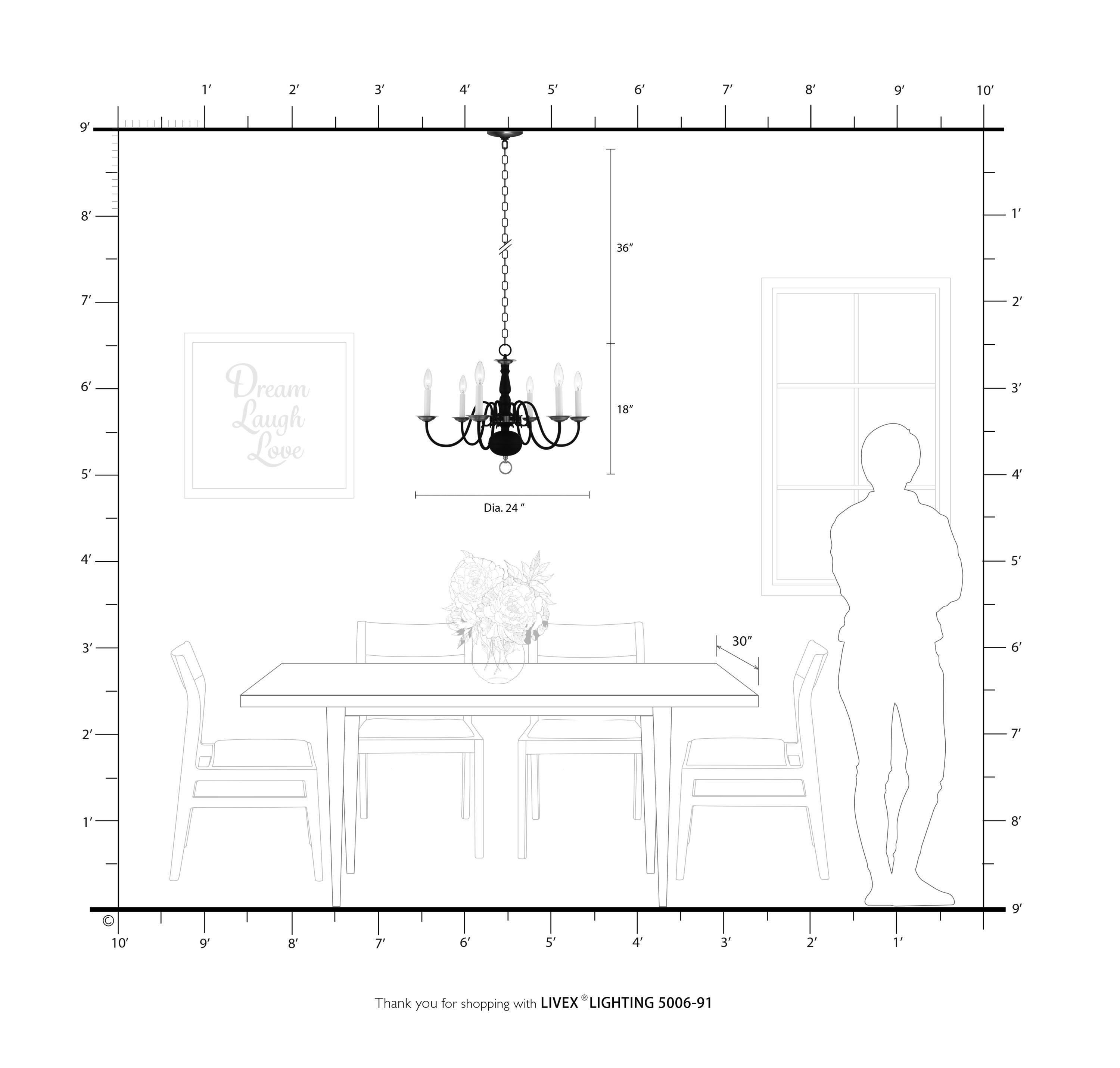 Lighting Lumens 6 - Light Classic / Traditional Chandelier