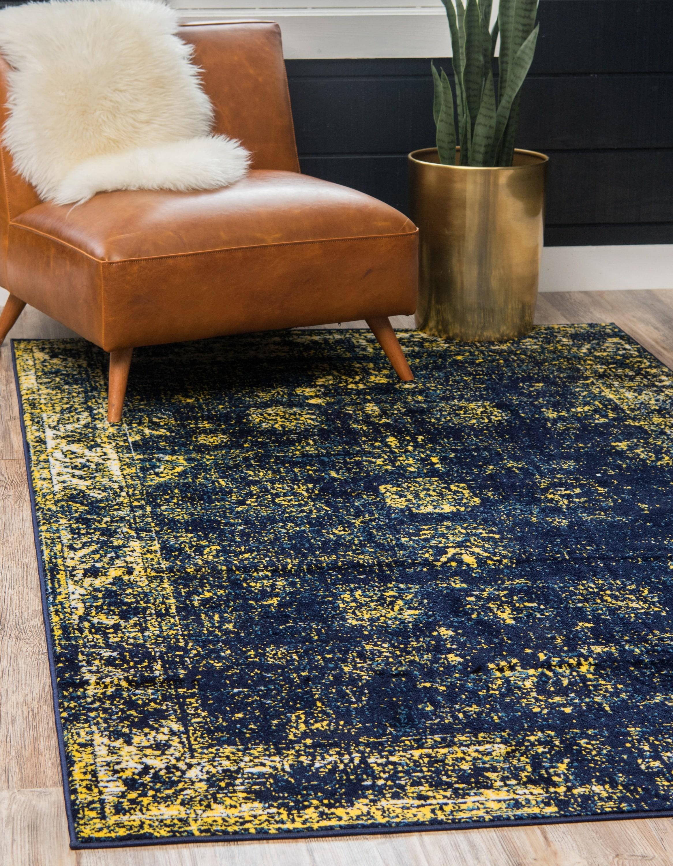 Unique Loom 8' 0 x 10' 0 Sofia Casino Navy Blue Area Rug