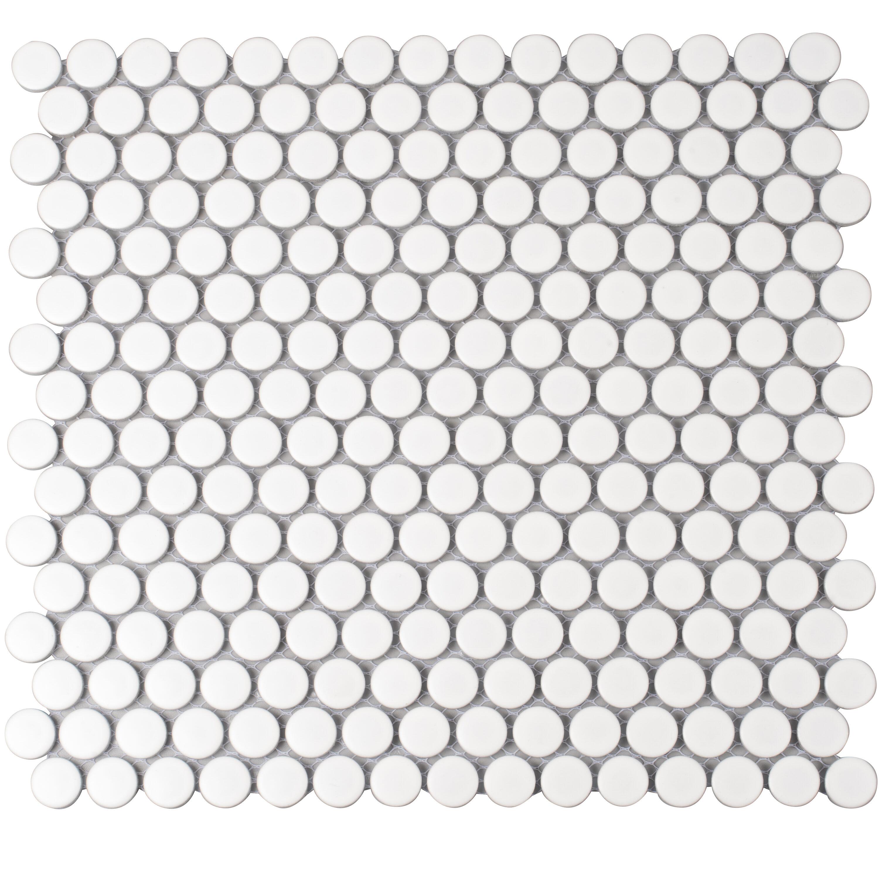 Cirkel 11.46'' W x 12.4'' L Porcelain Tile Mosaic Sheet