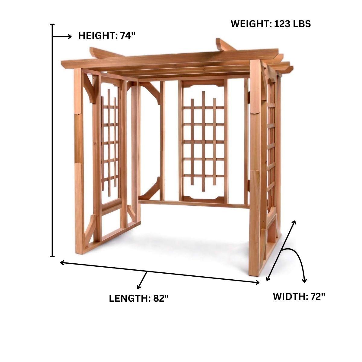 Cedar Pergola with Swing