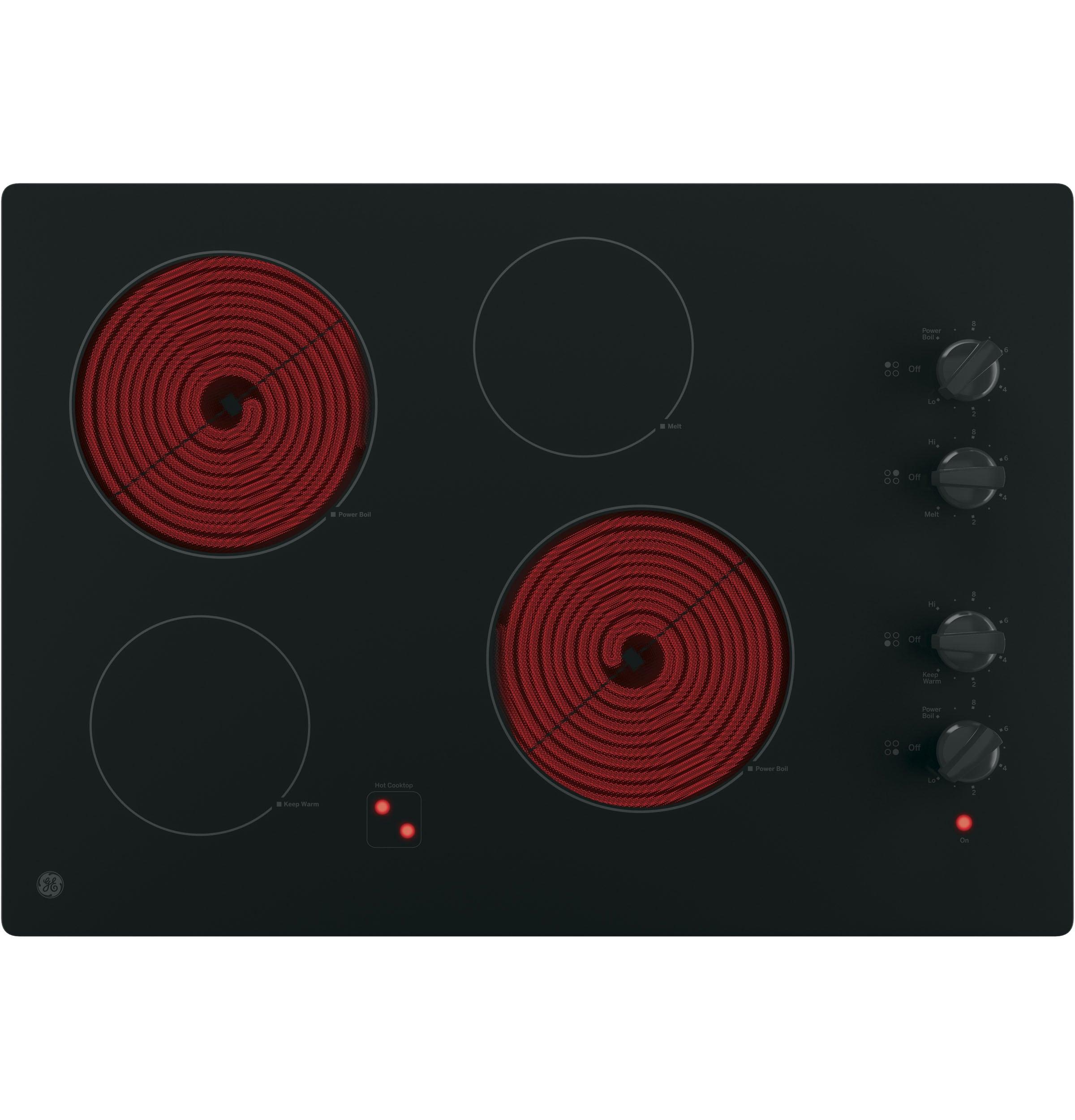 GE 30" Built-In Knob Control Electric Cooktop