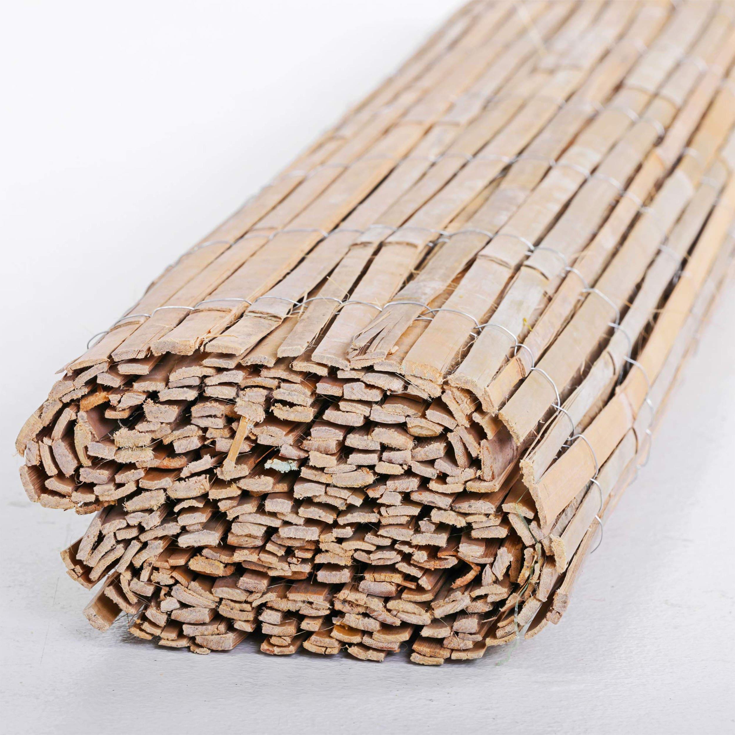 6 ft H x 16 ft W Natural Split Bamboo Fencing Decorative Fence Panel