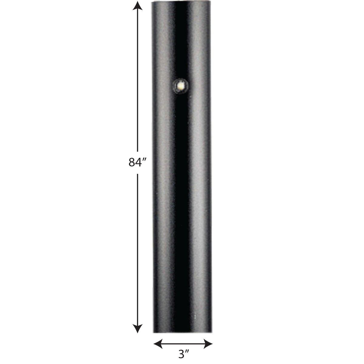 Progress Lighting P5390pc 7 Foot Aluminum Outdoor Light Post - Black