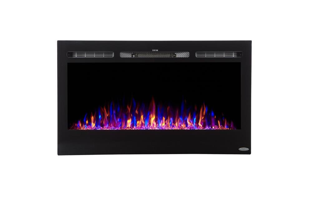 The Sideline Electric Fireplace for Recessed or Wall Mount Installation