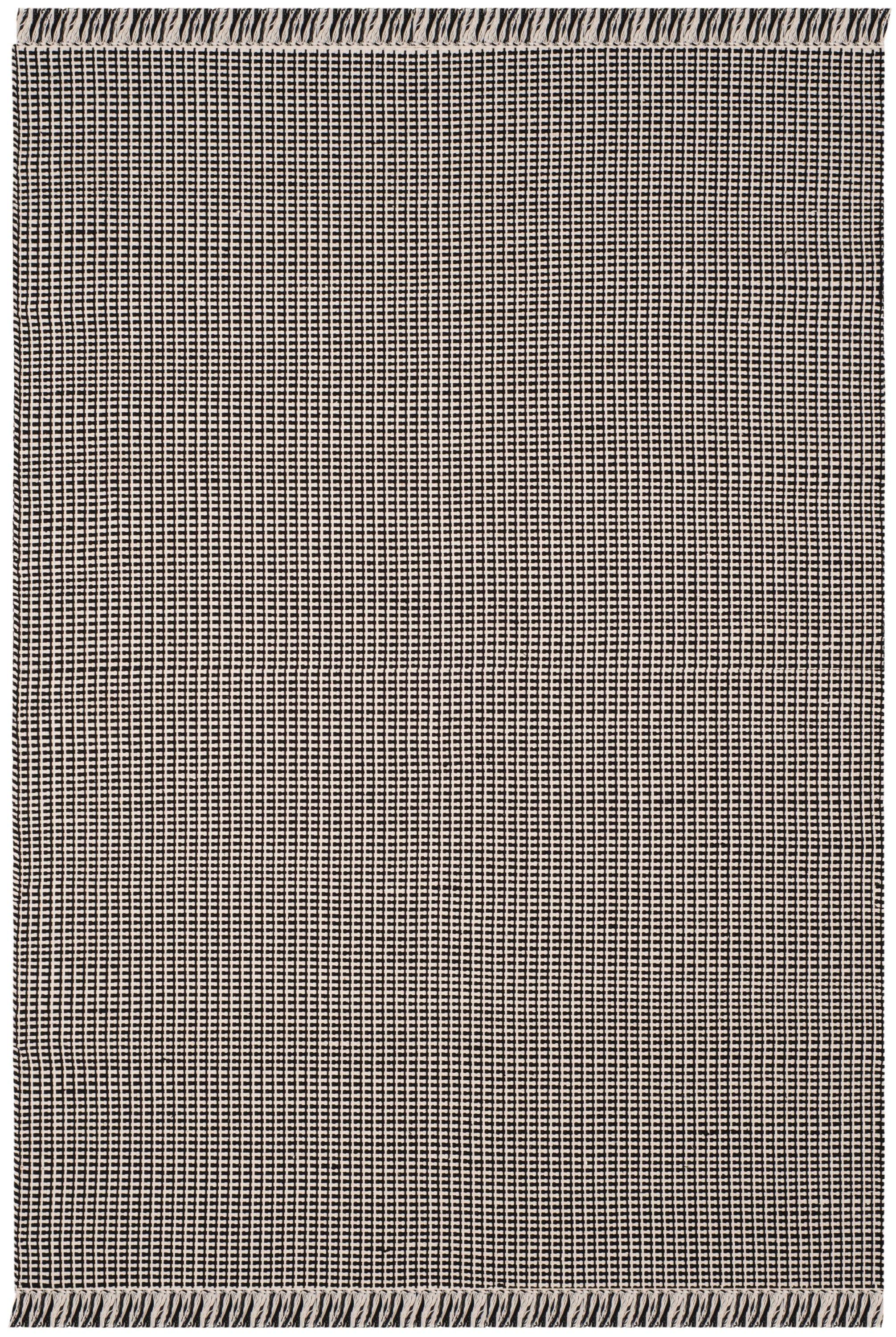 Montauk MTK340 Hand Woven Indoor Area Rug - Ivory/Black - 4'x6' - Safavieh.