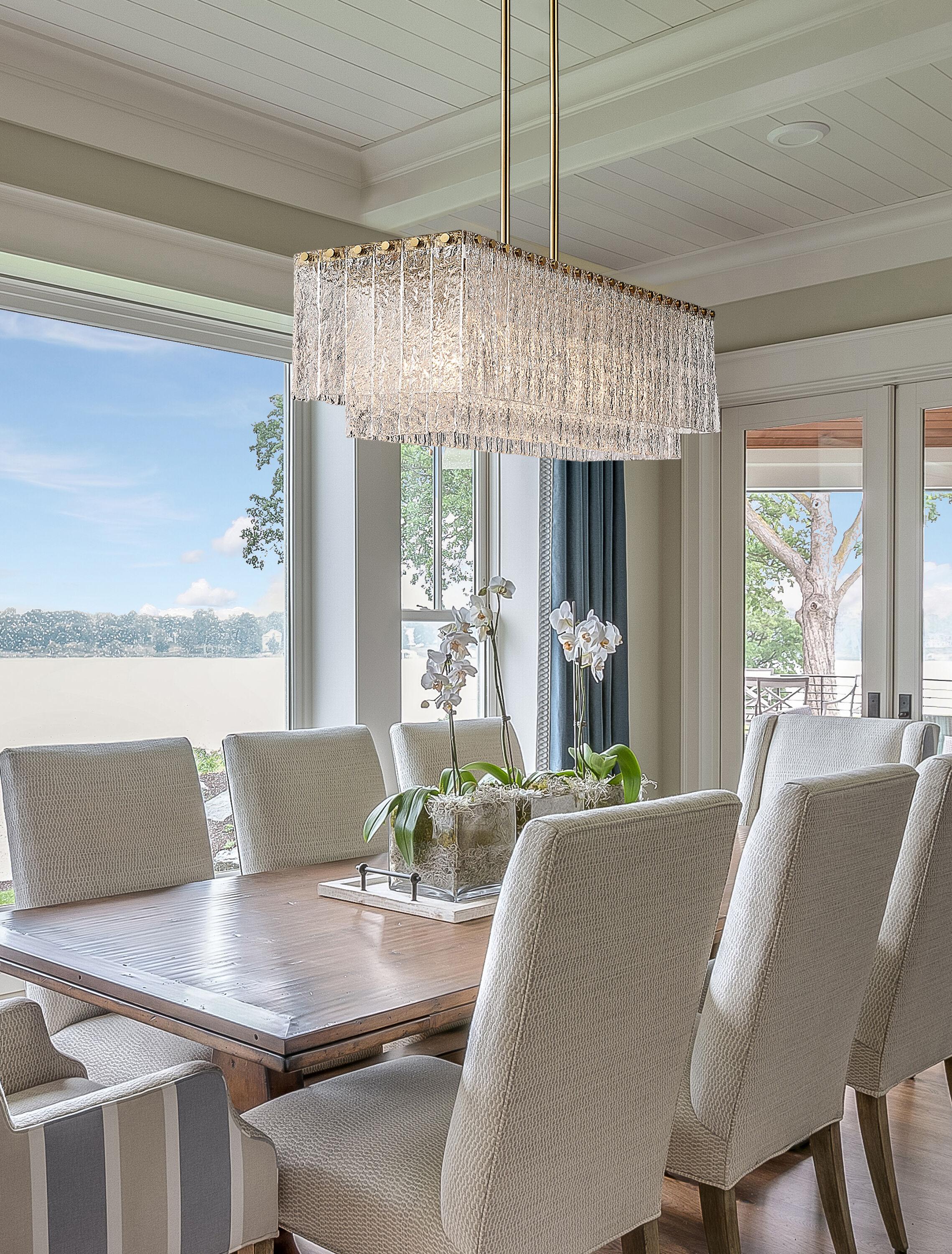 Z-Lite Glacier 5 - Light Island Pendant Light in  Modern Gold