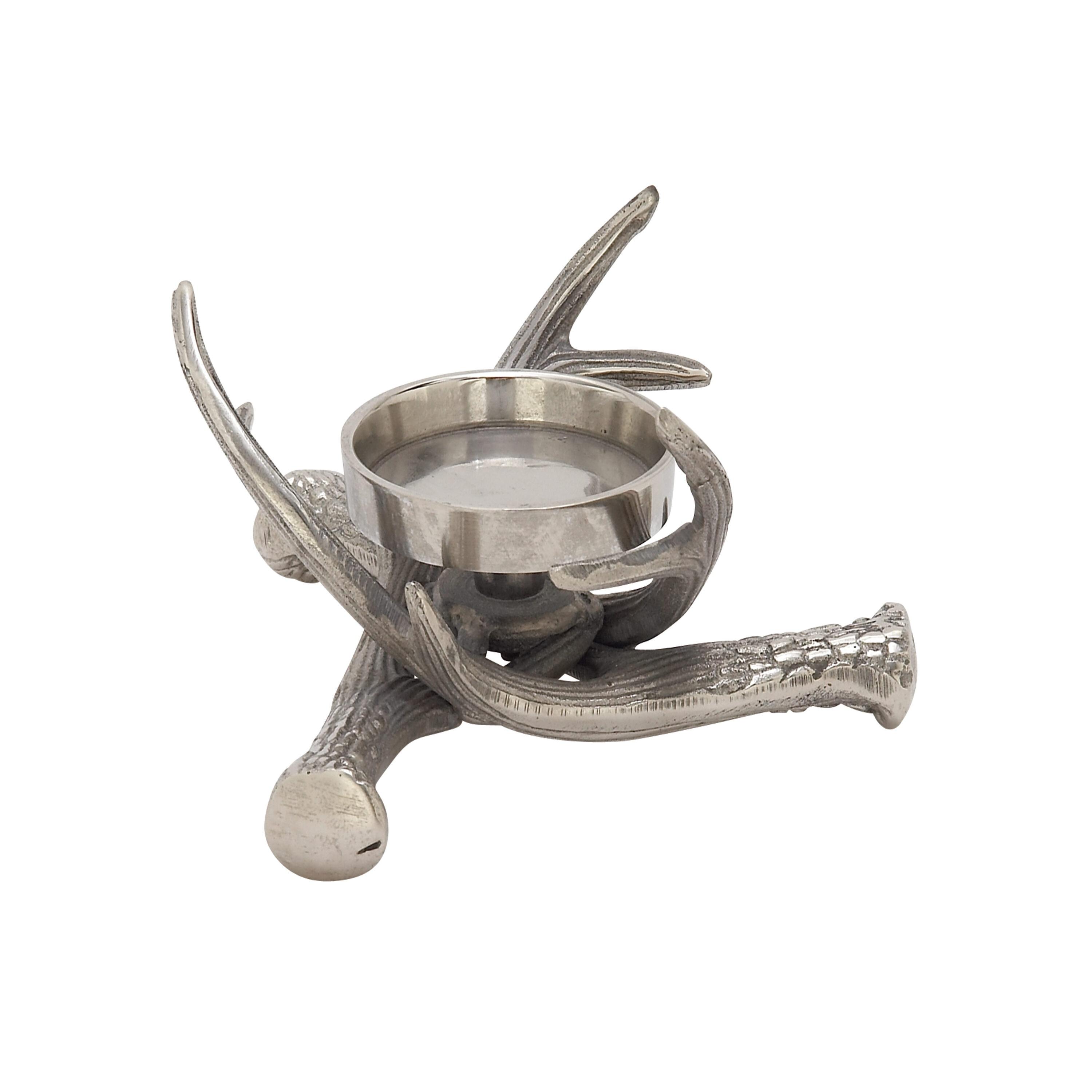 Aluminum Metal Antler Decorative Candle Holder