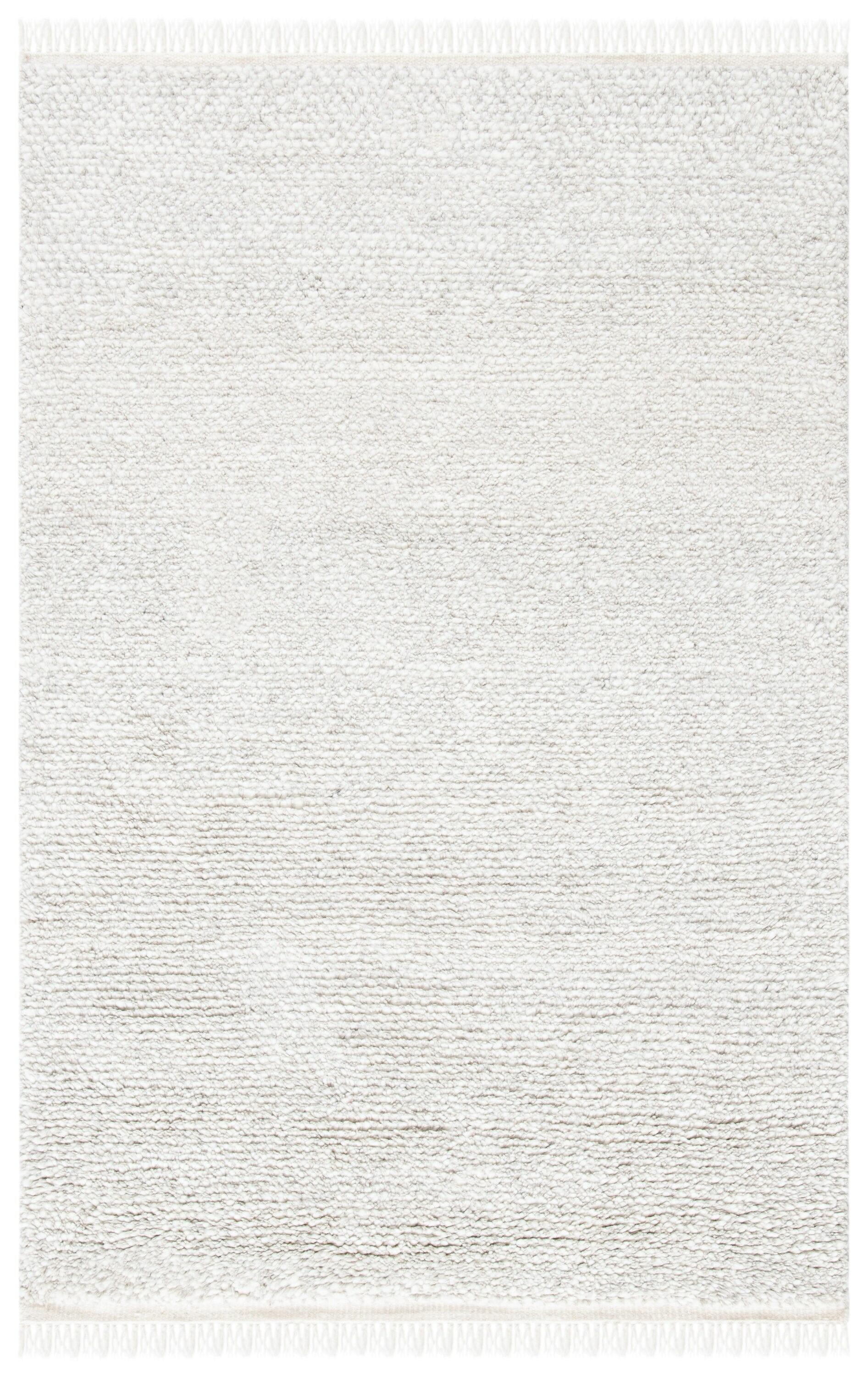 SAFAVIEH Casablanca Claud Solid Wool Shag Area Rug, Beige, 4' x 6'