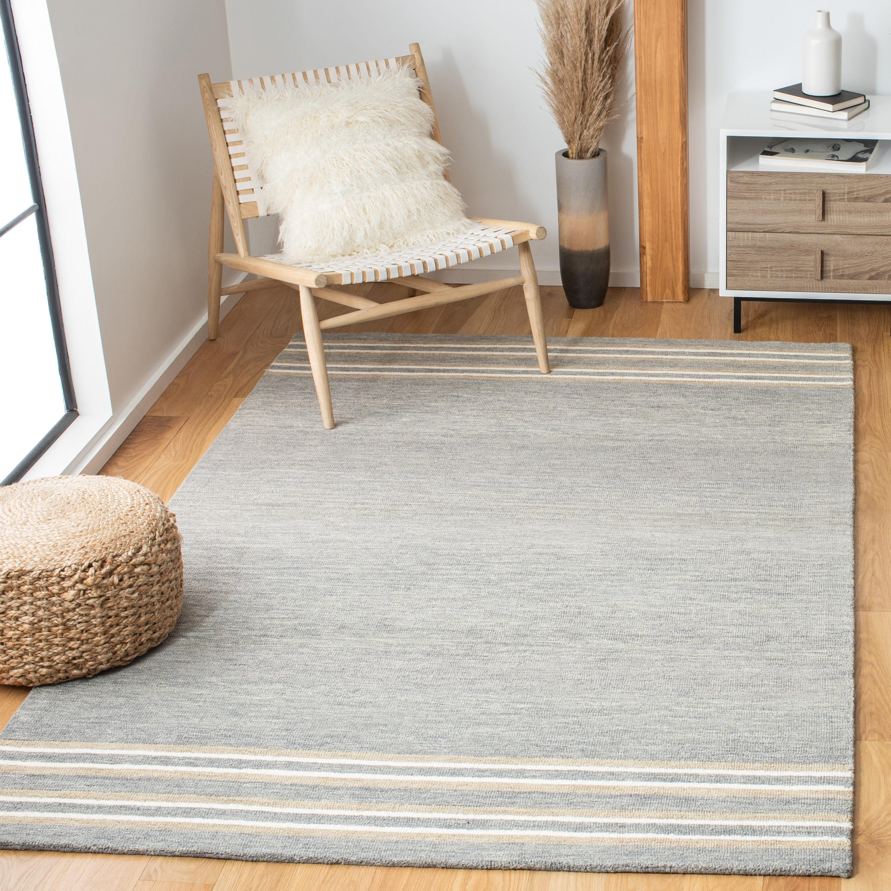 Metro MET603 Hand Tufted Indoor Area Rug - Grey/Brown - 6'x6' - Safavieh