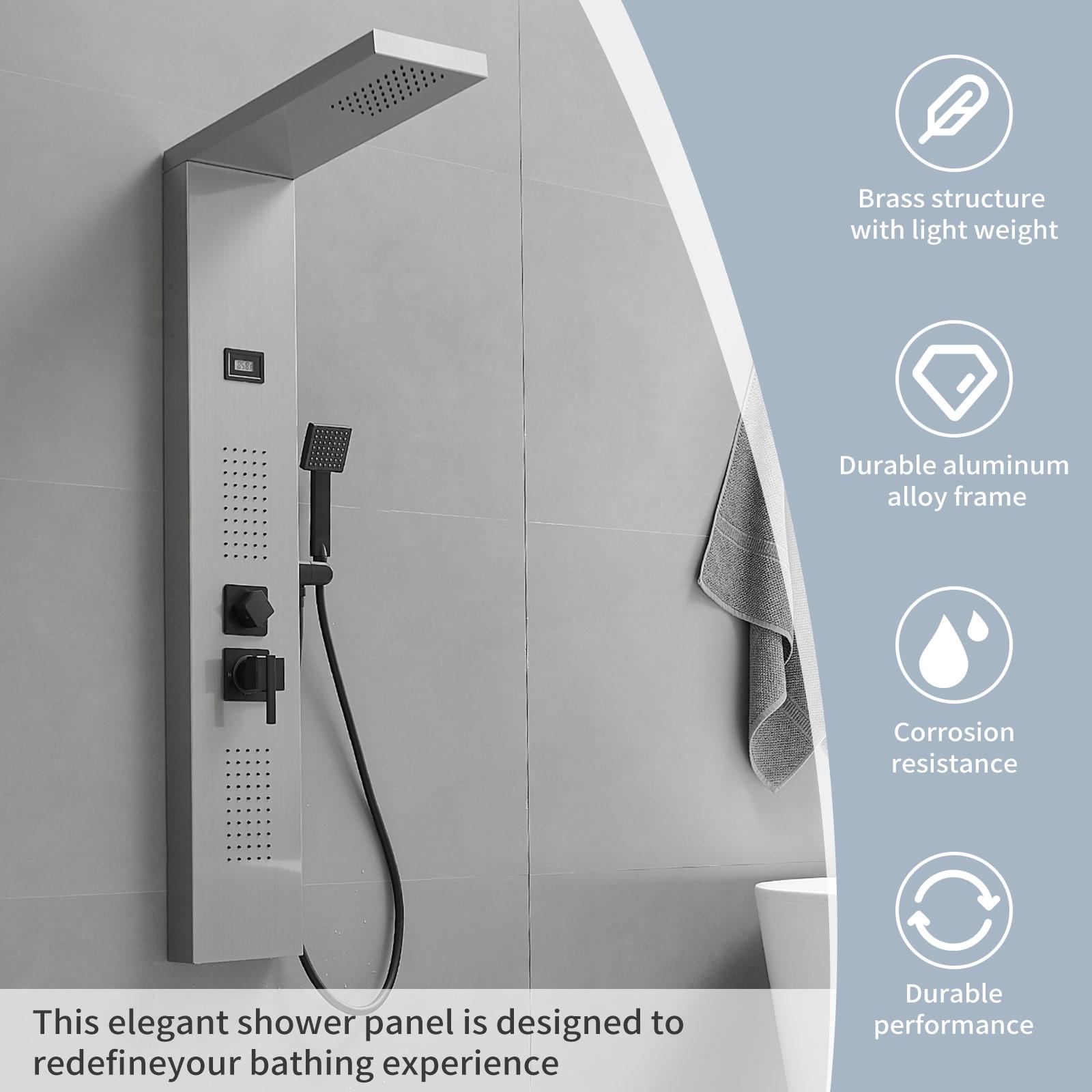 2-Jet Shower Panel System With Hand Shower