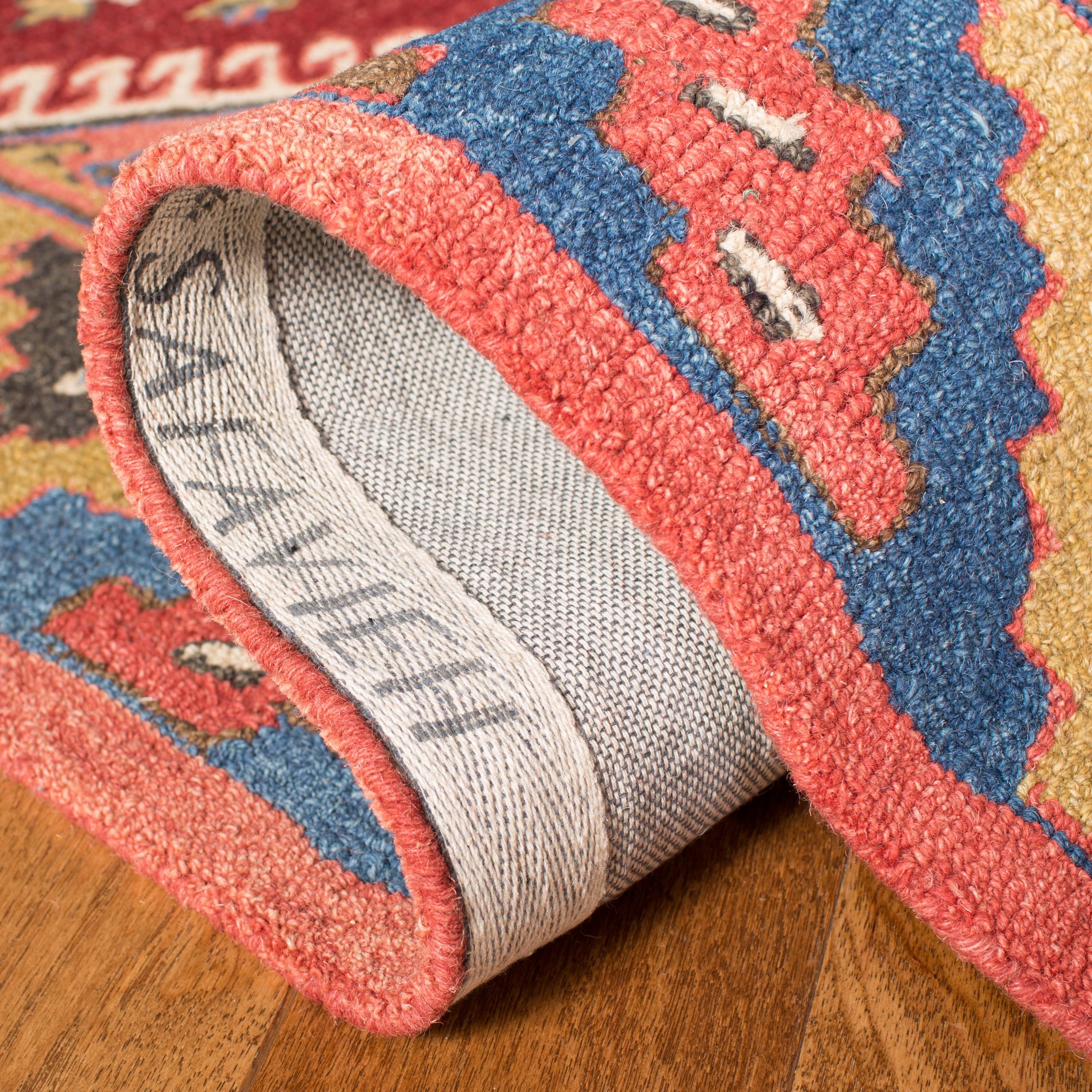 Aspen APN803 Hand Tufted Runner Rug - Red/Blue - 2'3" X 7' - Safavieh.