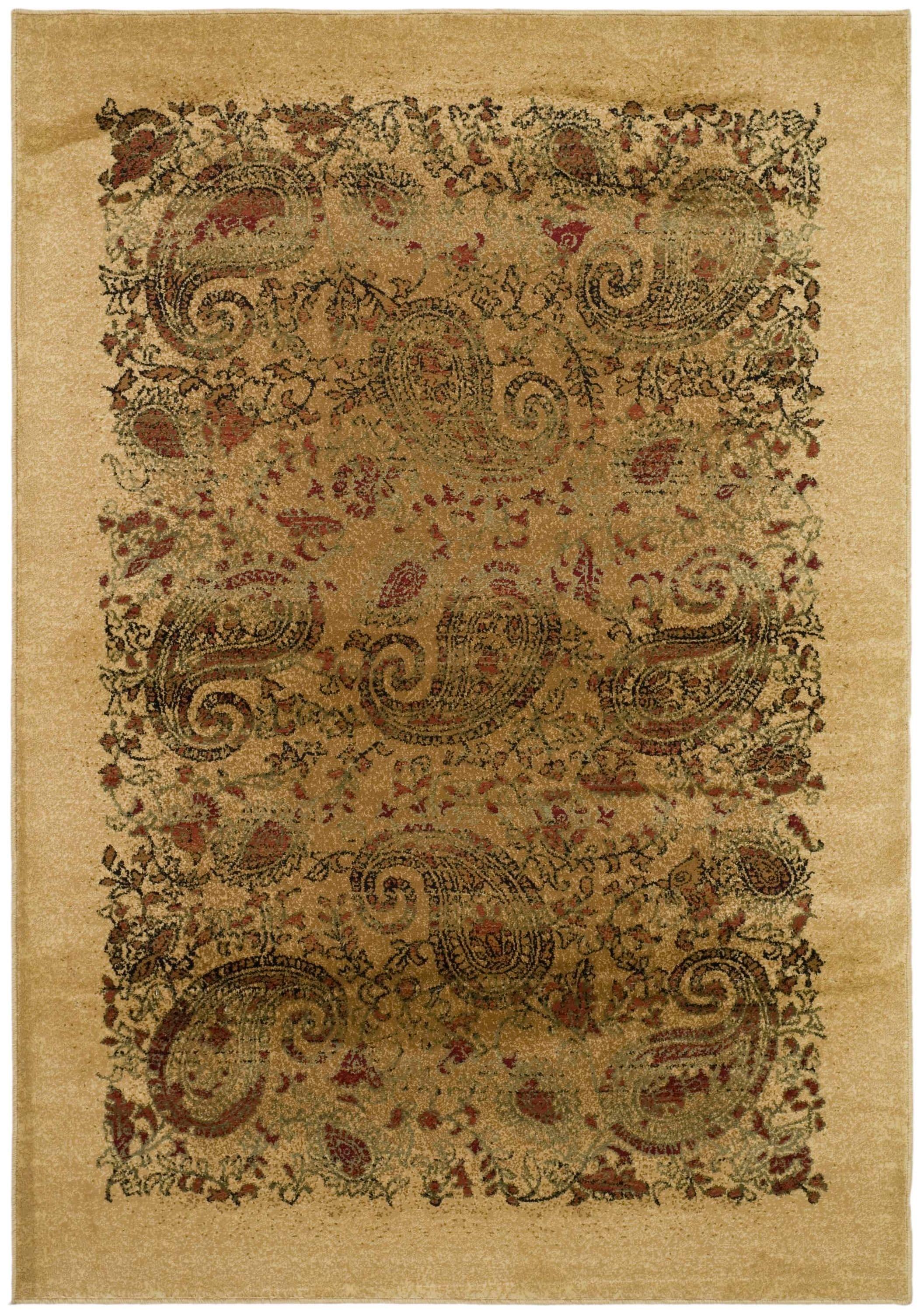Lyndhurst LNH224 Power Loomed Area Rug - Beige/Multi - 6'x9' - Safavieh