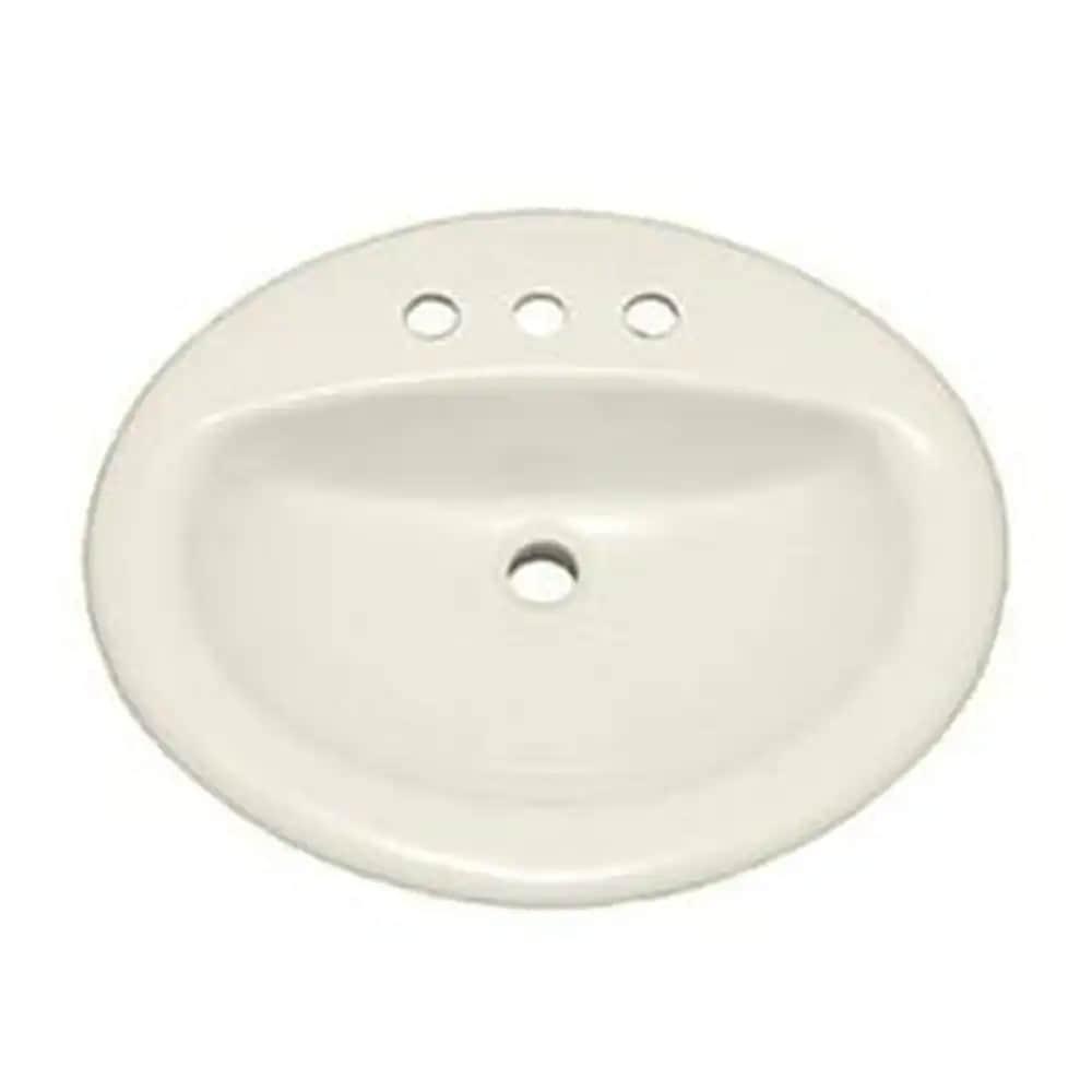 Proflo 17'' Vitreous China Oval Bathroom Sink with Overflow