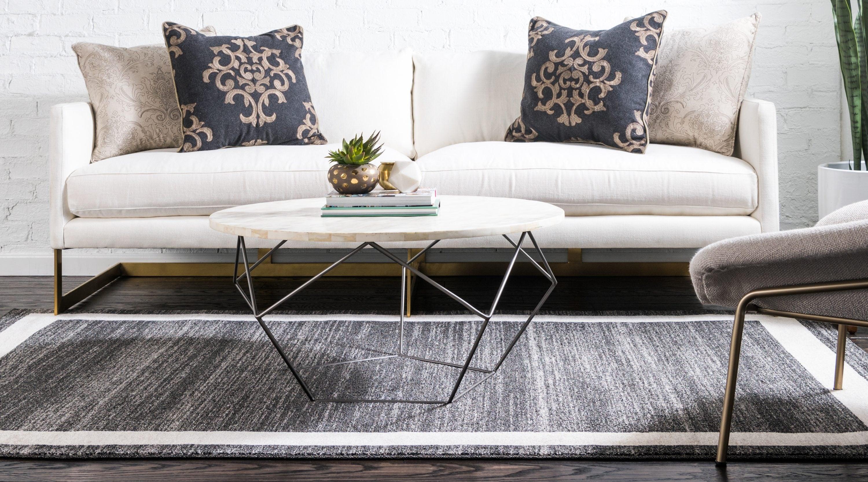 Rugs.com Angelica Collection Rug – 5' x 8' Black Medium Rug Perfect For Bedrooms, Dining Rooms, Living Rooms