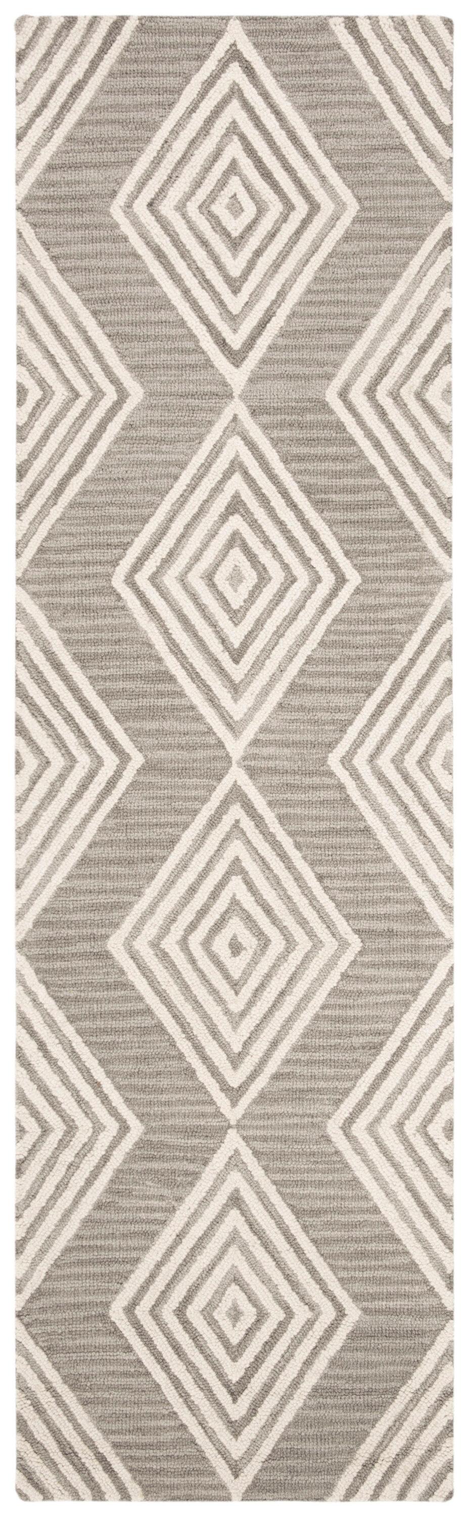 Blossom BLM111 Hand Tufted Runner Rug - Dark Gray/Ivory - 2'3"x8' - Safavieh.