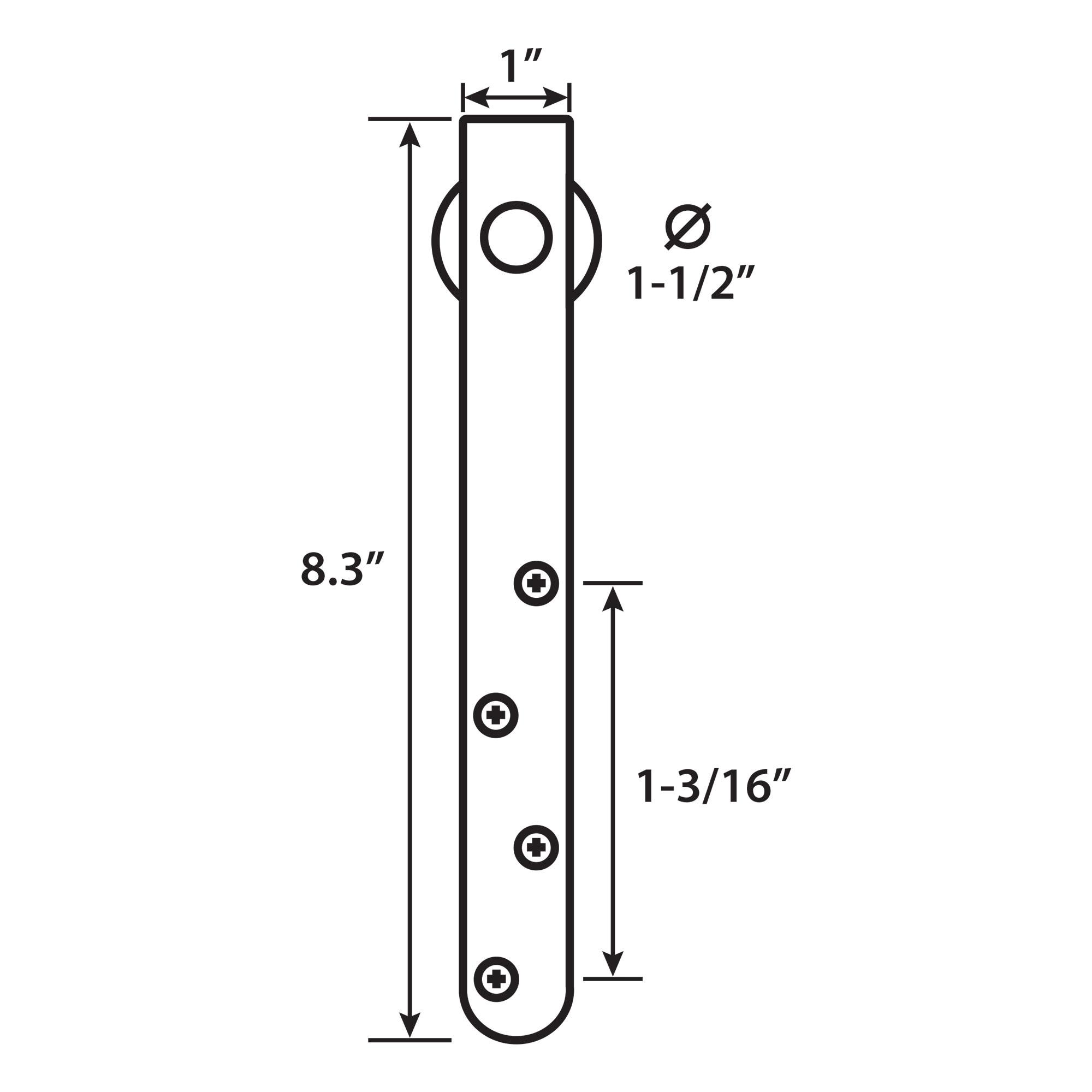American Pro Decor Solid Steel Mini Sliding Rolling Barn Door Hardware Kit for Double Wood Doors (2-Piece)